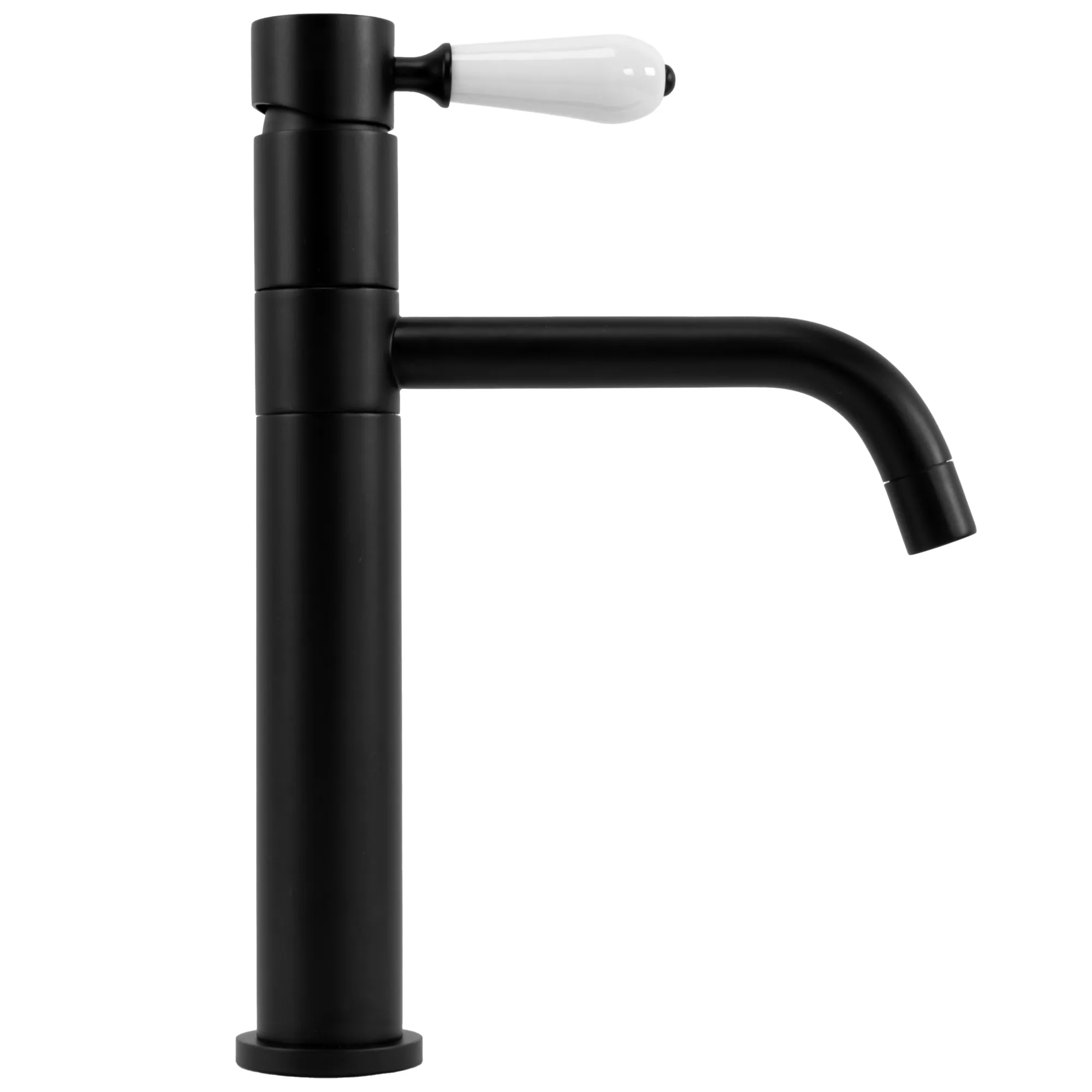 Baterie chiuvetă culoare neagră înălțime 25 cm material alamă model Serra Black Low [2]
