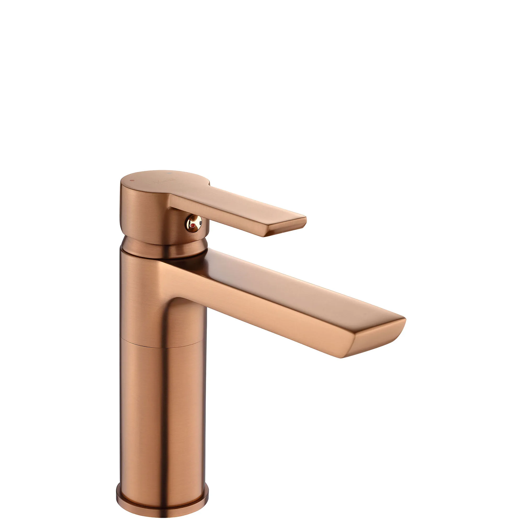 Baterie lavoar finisaj cupru periat înălțime 16 cm material alamă model Argus Copper Brushed Low [1]