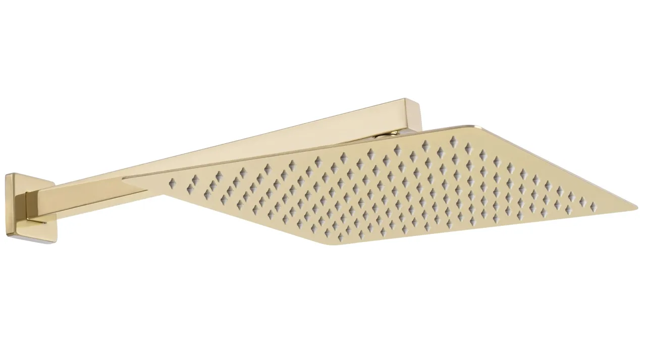 Set de duș culoare auriu înălțime 19 cm material alamă model Fenix Davis Gold [2]