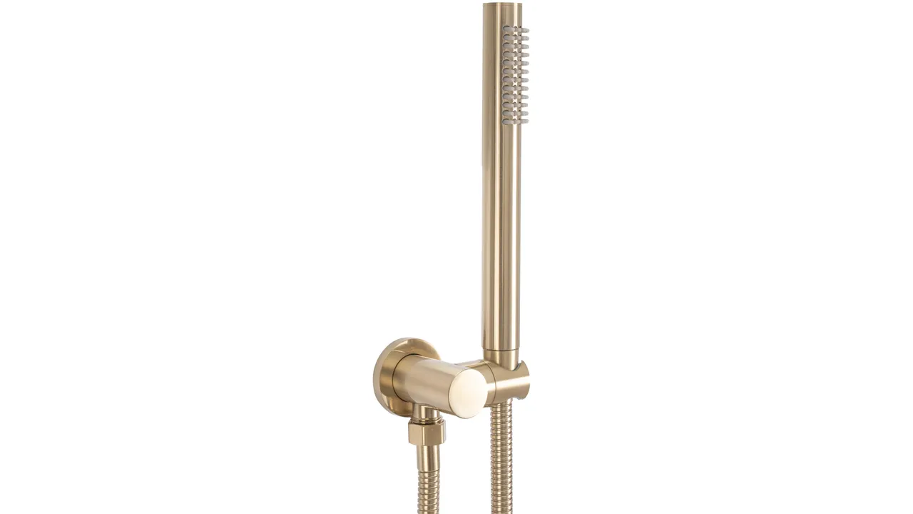 Set de duș încastrat în perete culoare auriu periat înălțime 16 cm model Lungo Gold Brushed [4]