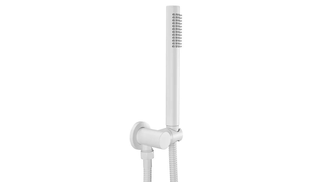 Set de duș încastrat culoare alb mat înălțime 16 cm model Lungo White Matt [4]