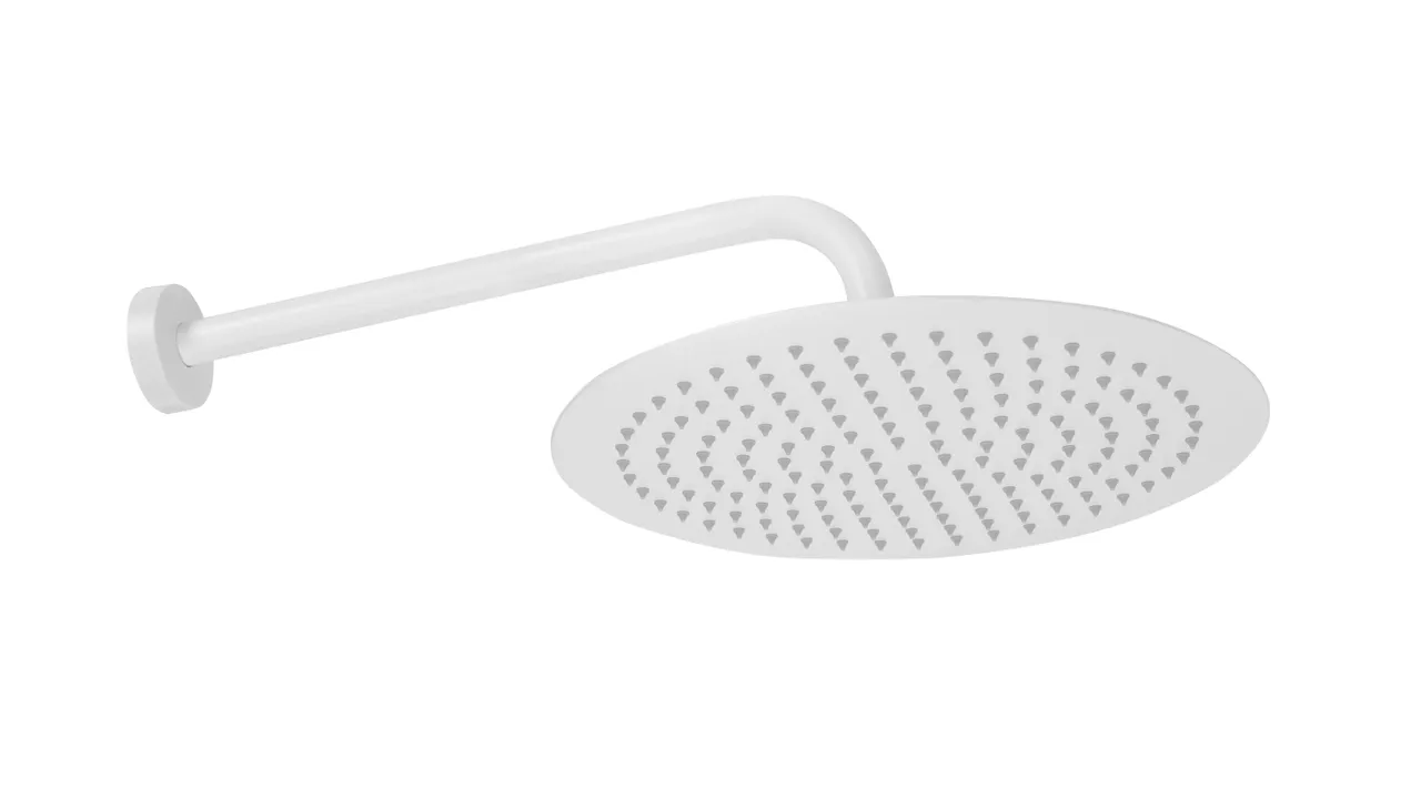 Set de duș încastrat culoare alb mat înălțime 16 cm model Lungo White Matt [3]