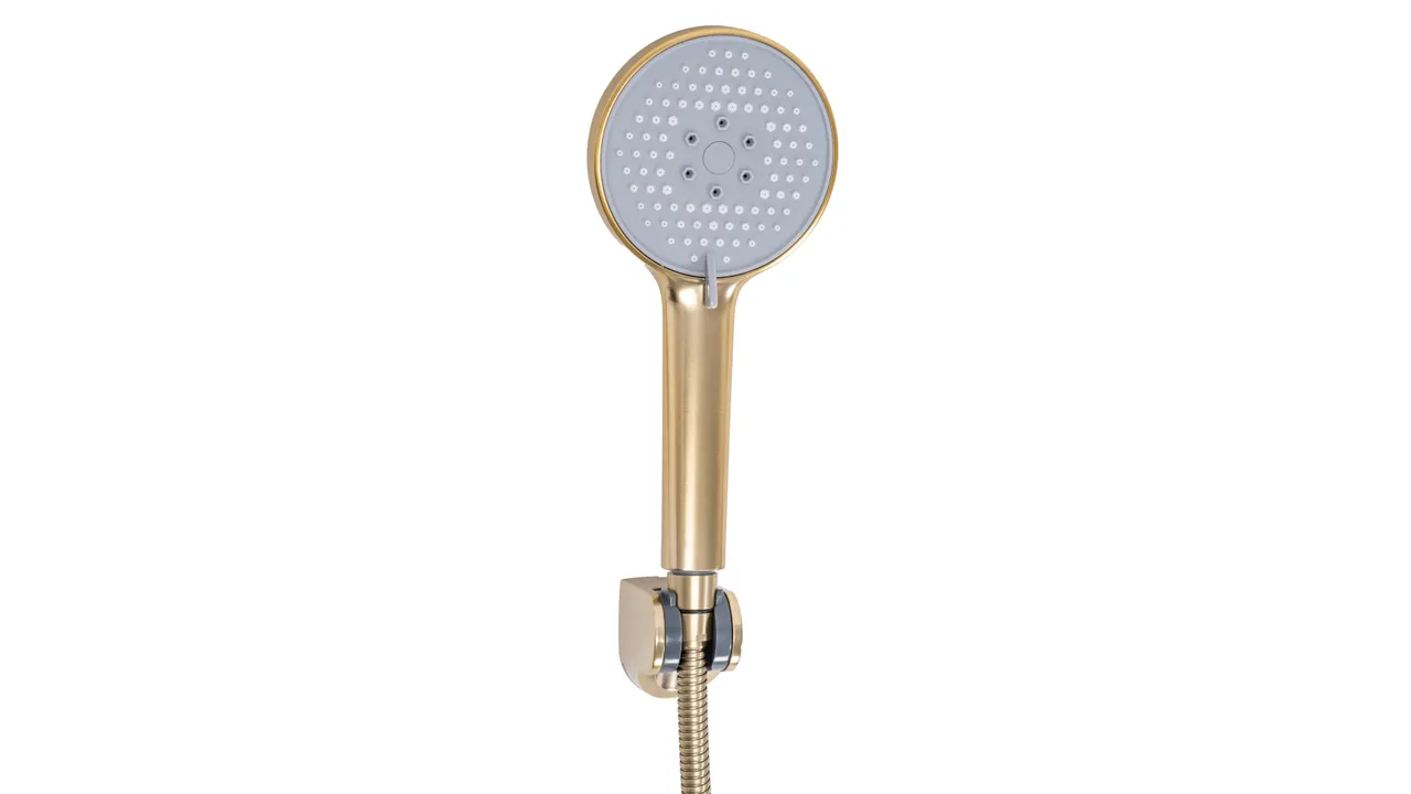 Baterie duș culoare auriu periat înălțime 11 cm material alamă/ABS model Verso Gold Brushed [5]