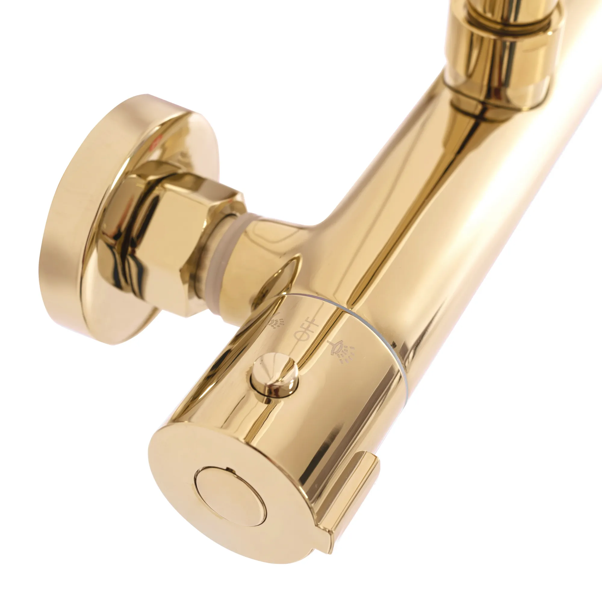 Set de duș culoare auriu înălțime 100 cm material alamă/ABS model Bliss Gold [9]