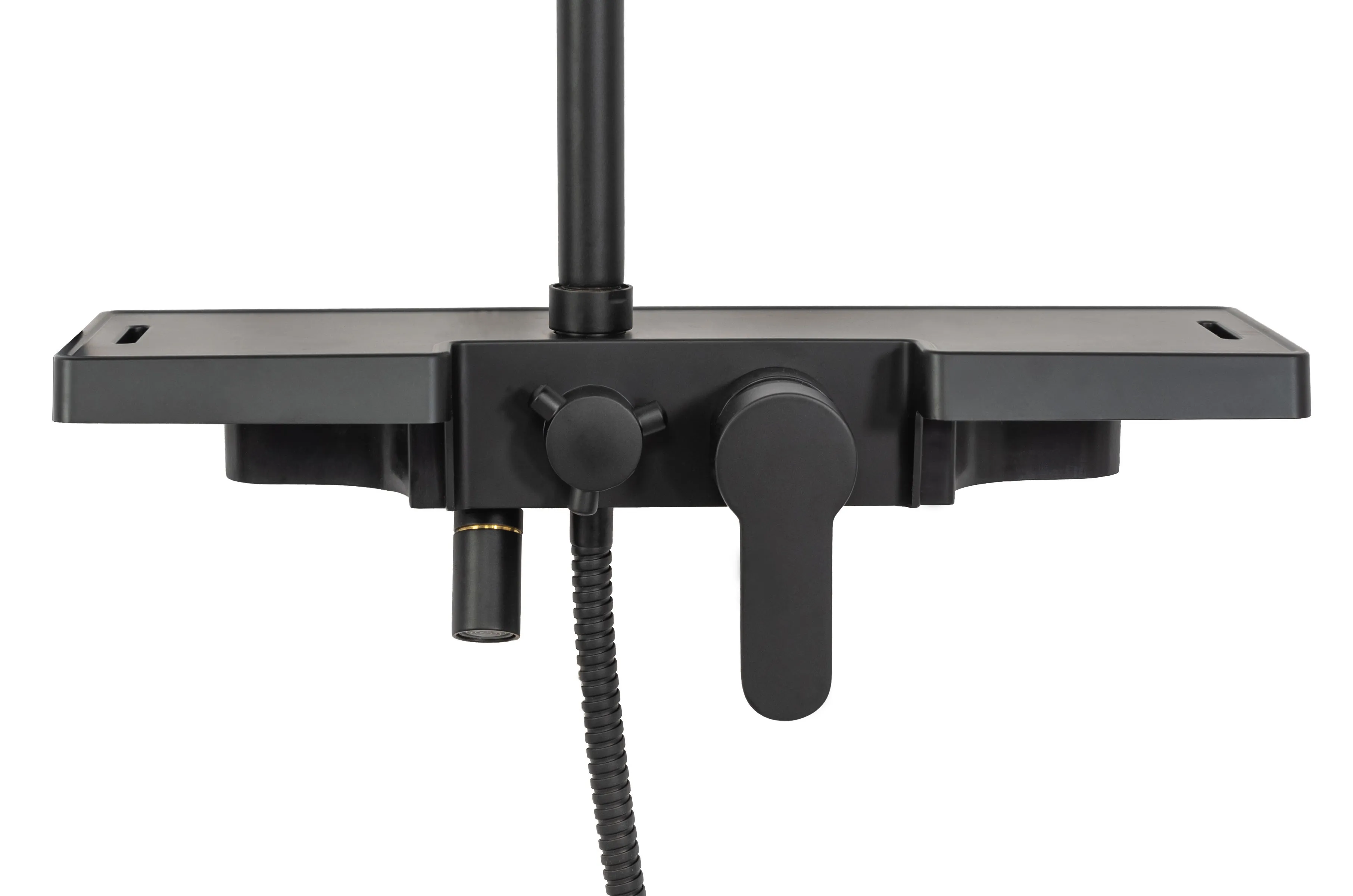 Set de duș culoare neagră înălțime 105 cm material alamă/ABS model Bravo Black [6]