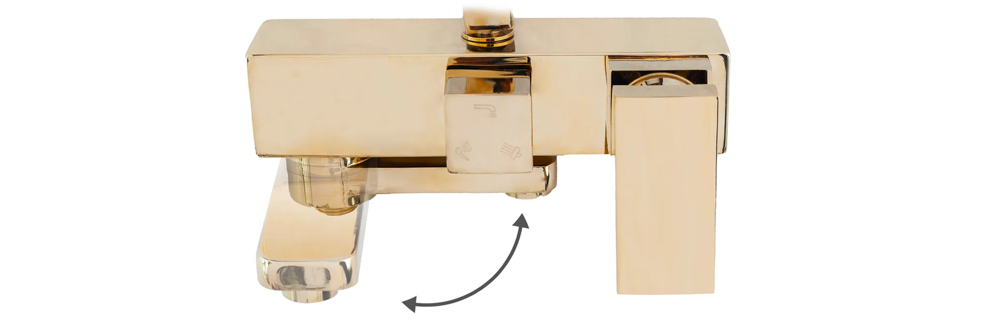 Set de duș culoare auriu înălțime 102 cm material alamă/ABS model Jack Gold [8]