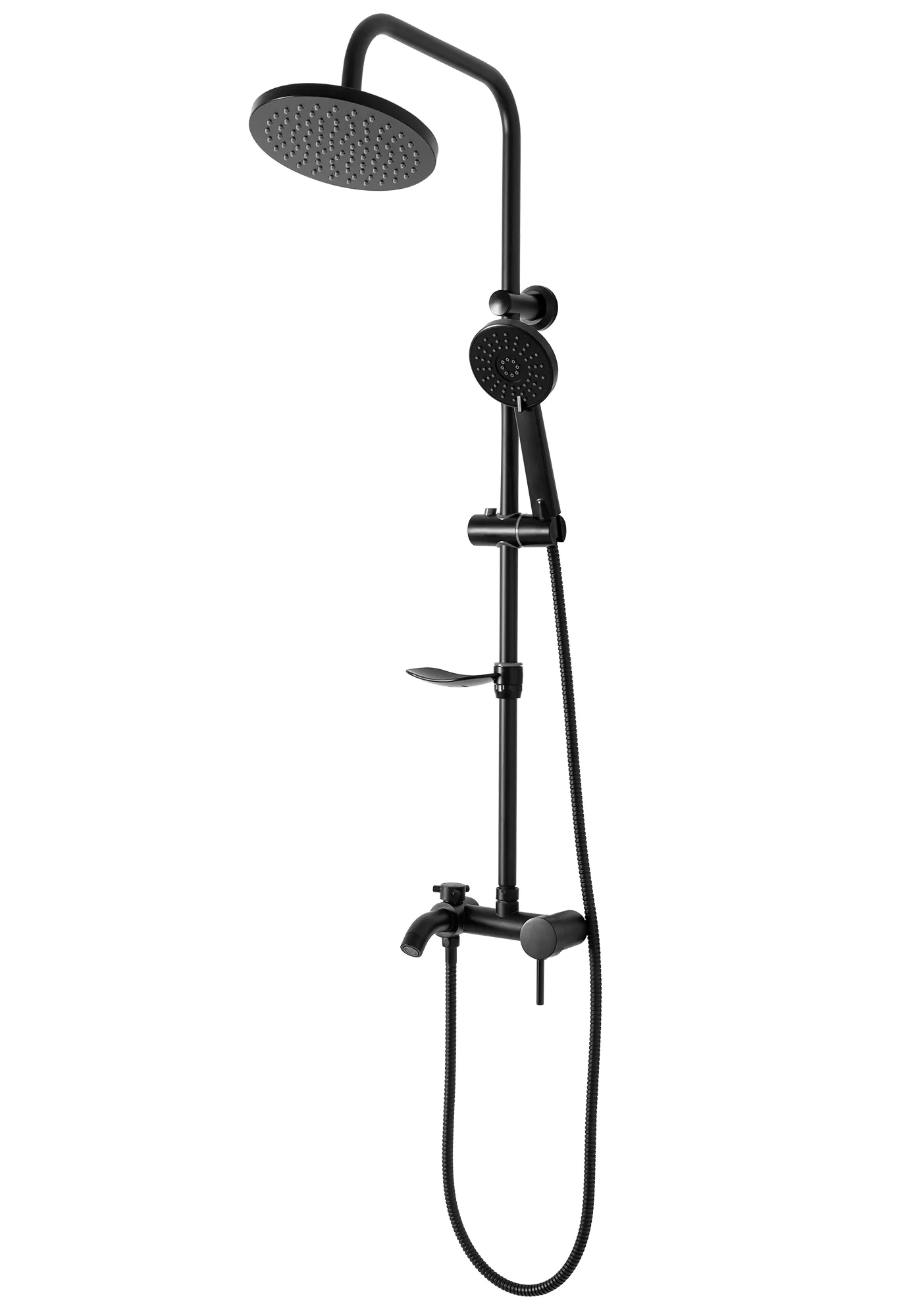 Set de duș culoare neagră înălțime 100 cm material alamă/ABS model Luis Black [4]