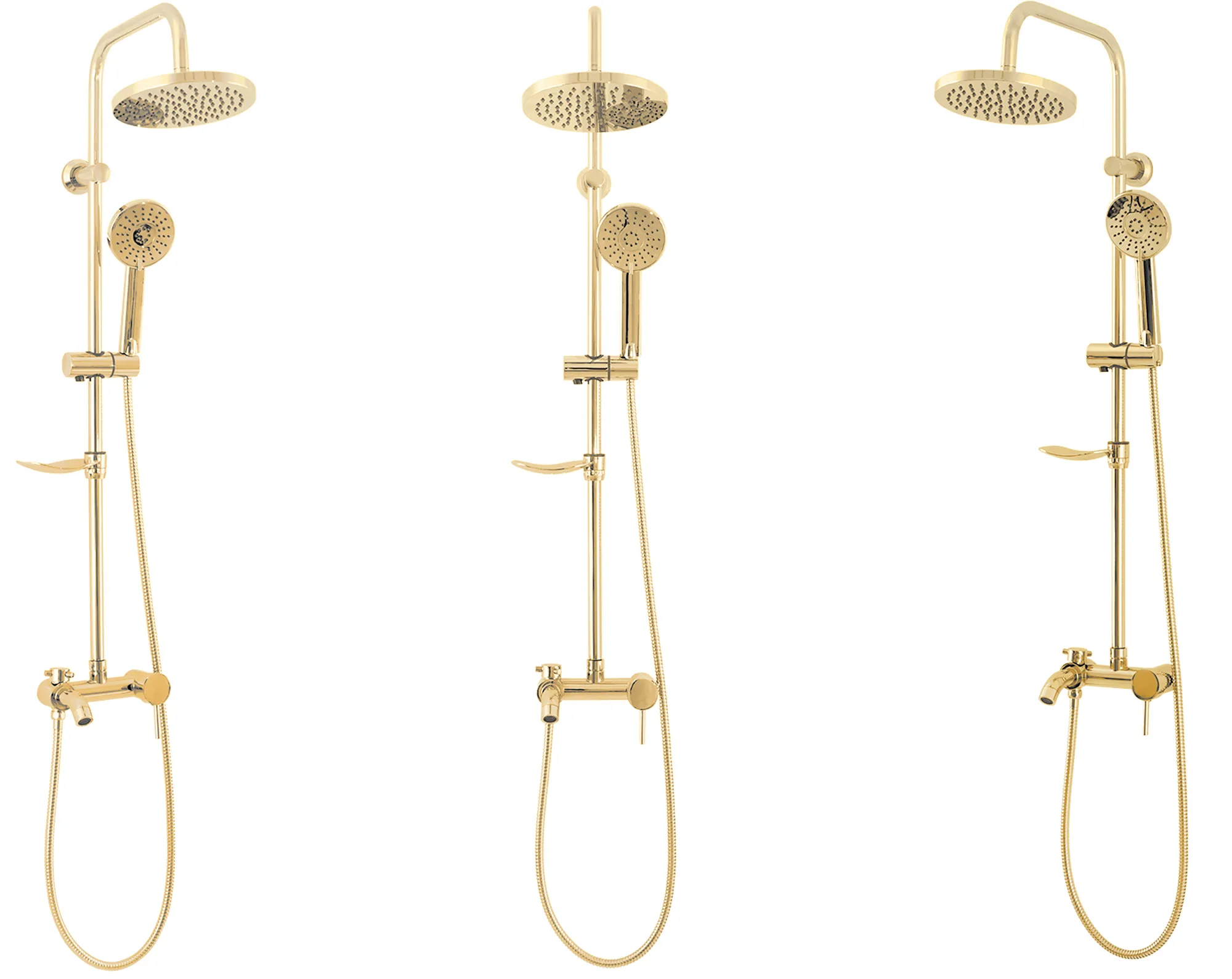 Set de duș culoare auriu înălțime 100 cm material alamă/ABS model Luis Gold [3]