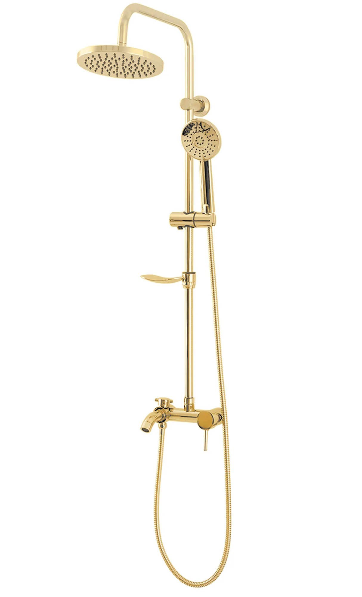Set de duș culoare auriu înălțime 100 cm material alamă/ABS model Luis Gold [5]