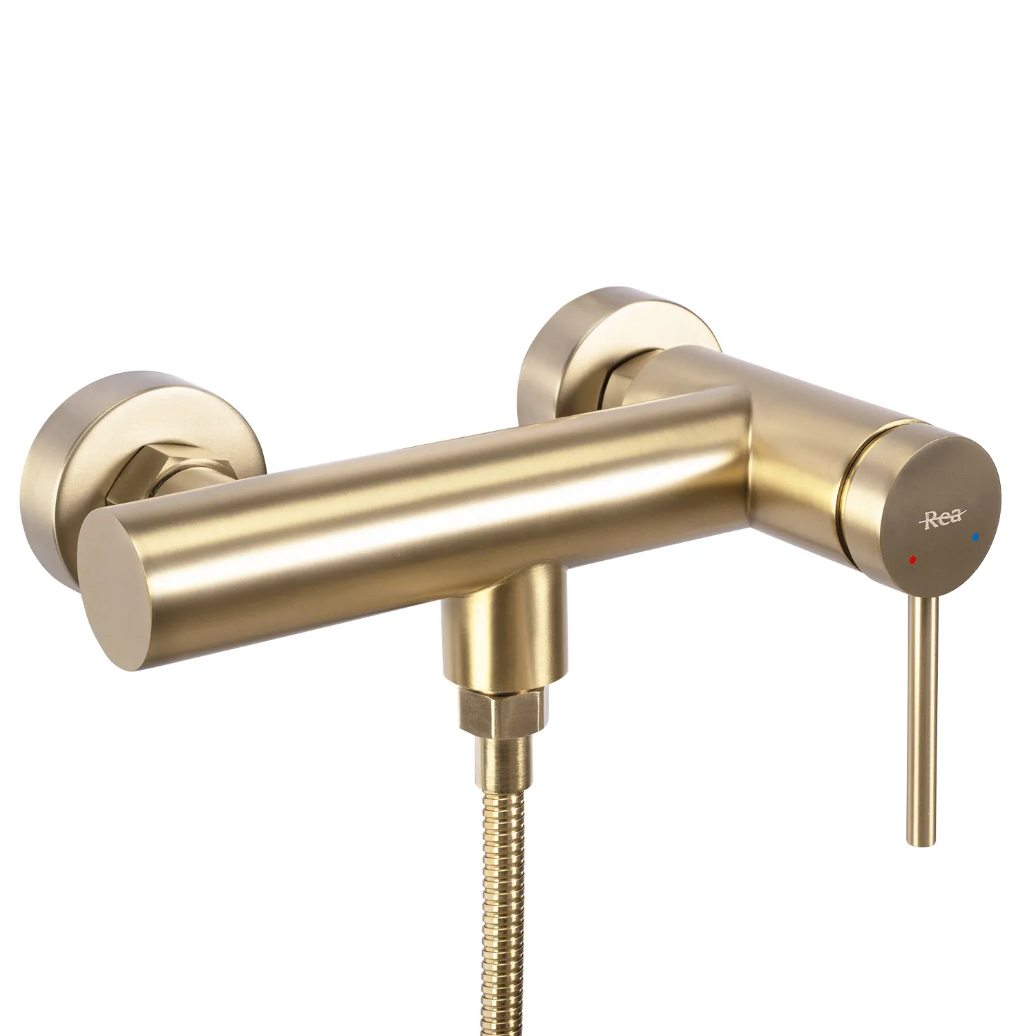 Baterie duș culoare auriu periat înălțime 11 cm material alamă/ABS model Foss Brush Gold [3]