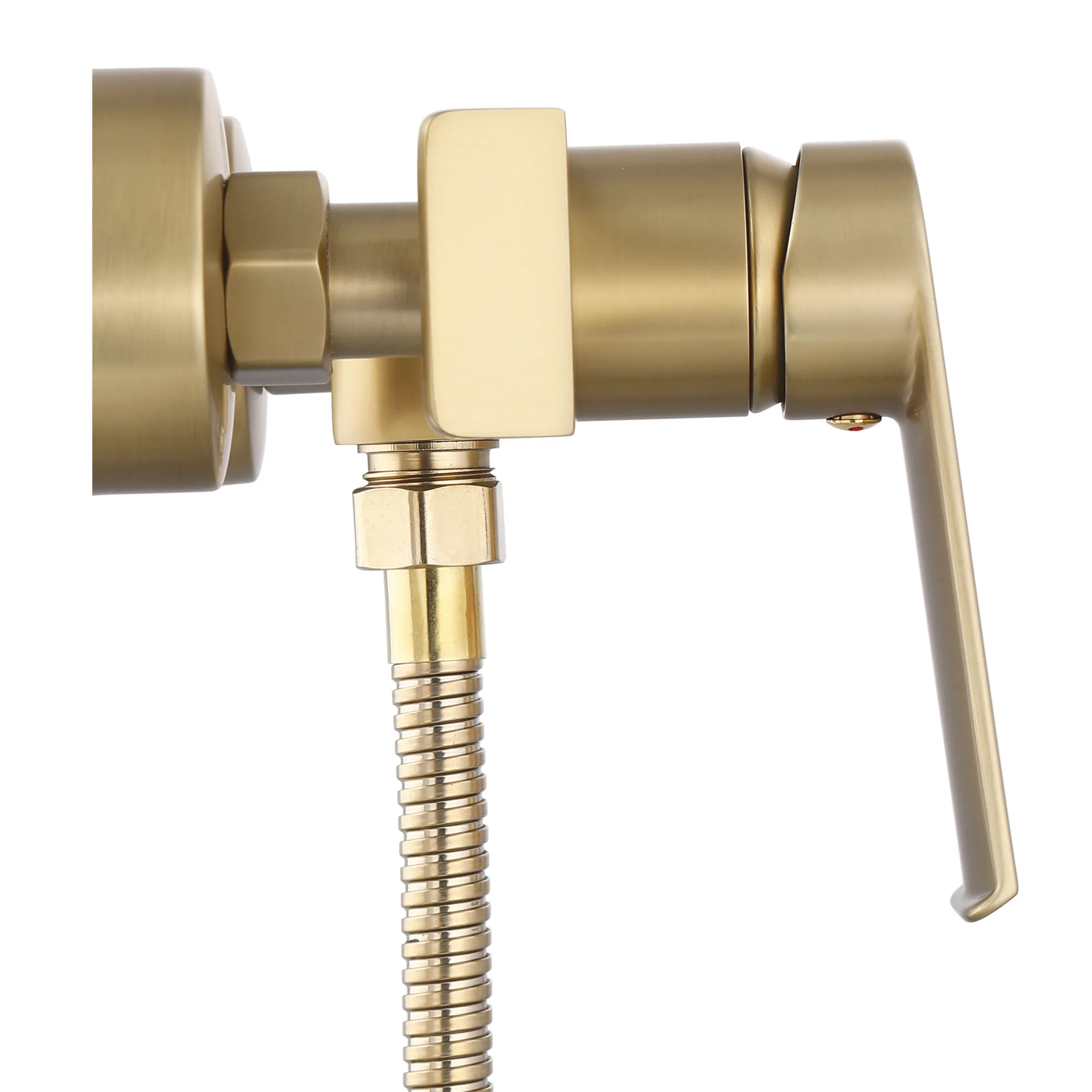 Baterie duș culoare auriu periat înălțime 14 cm material alamă/ABS model Hass Brush Gold [3]