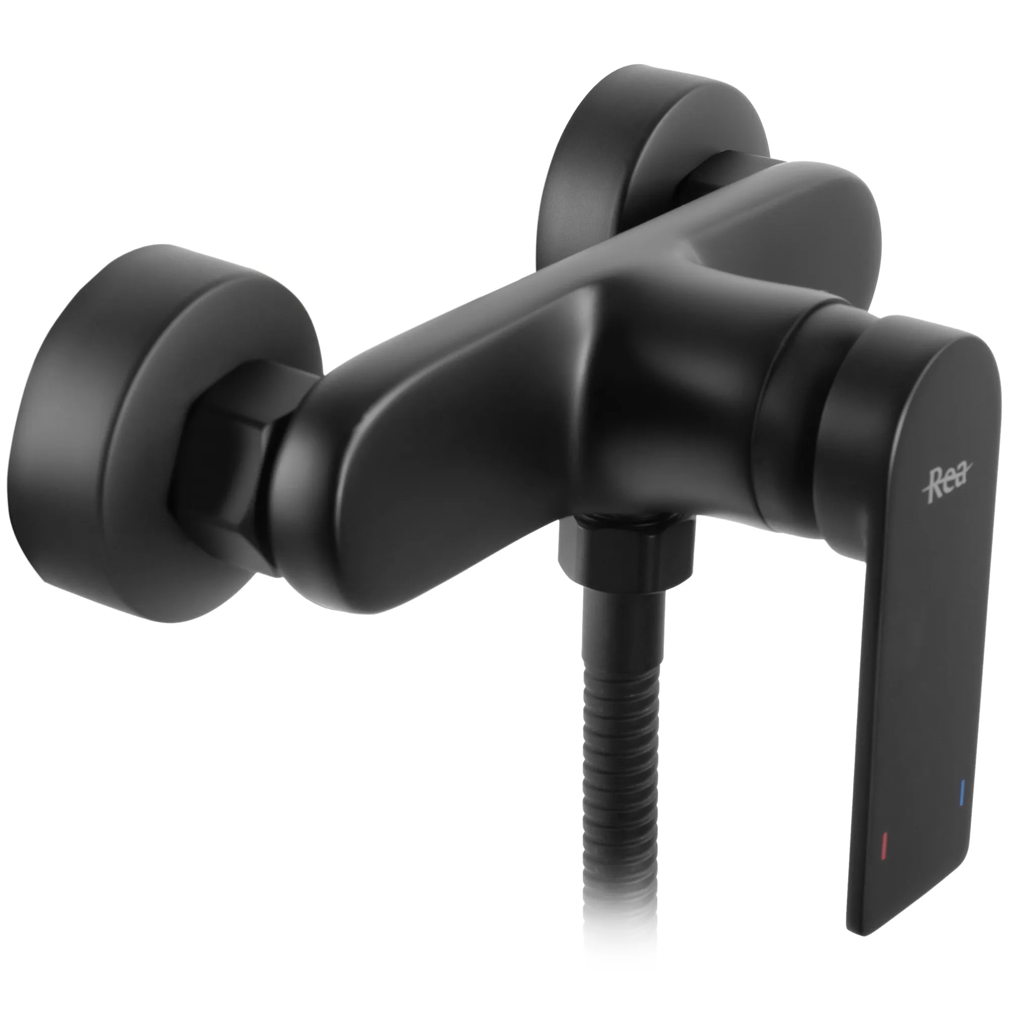 Baterie duș culoare negru mat înălțime 11 cm material alamă/ABS model Verso Black Mat [2]