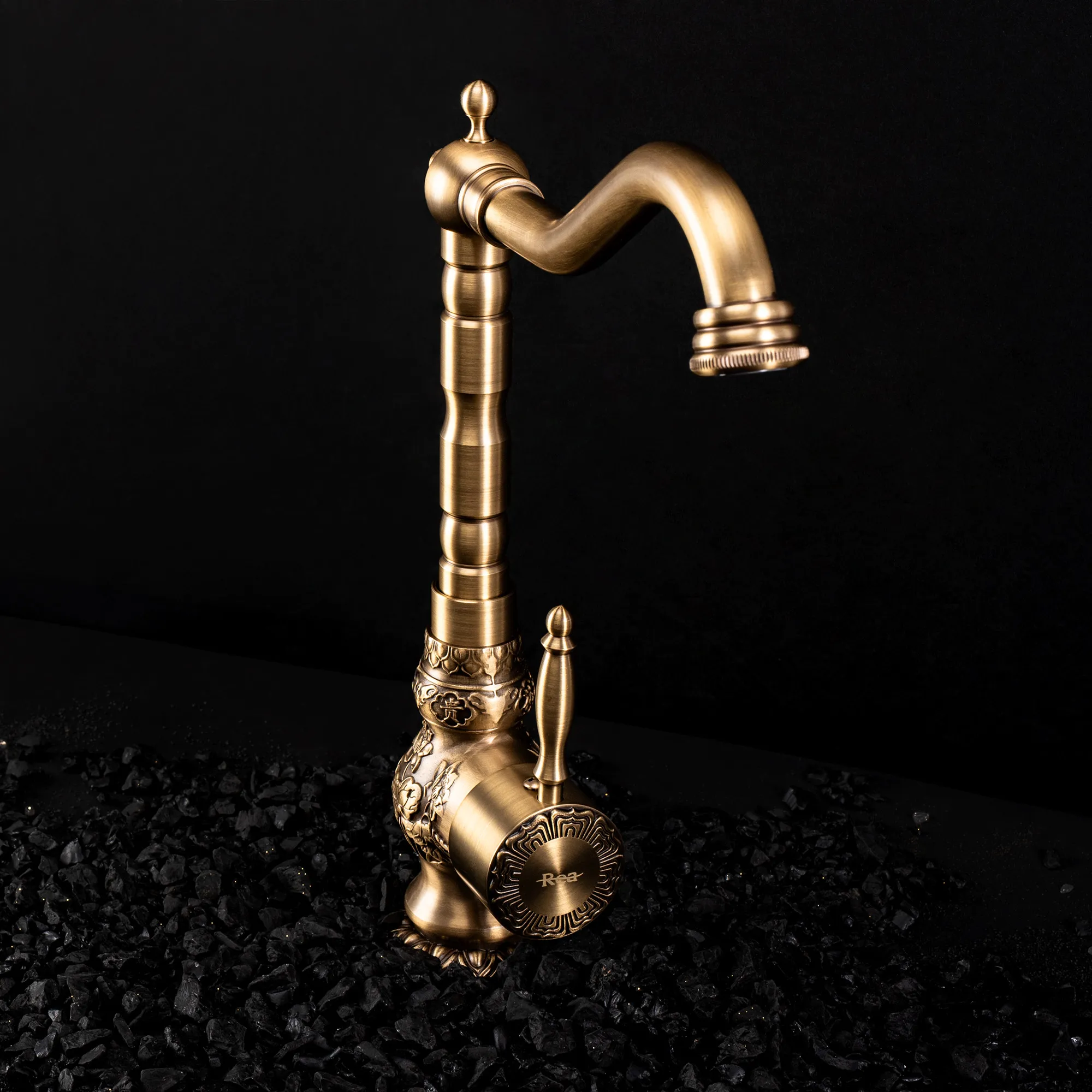 Baterie chiuvetă culoare auriu periat înălțime 32 cm material alamă model Venice Antique Bronze [2]