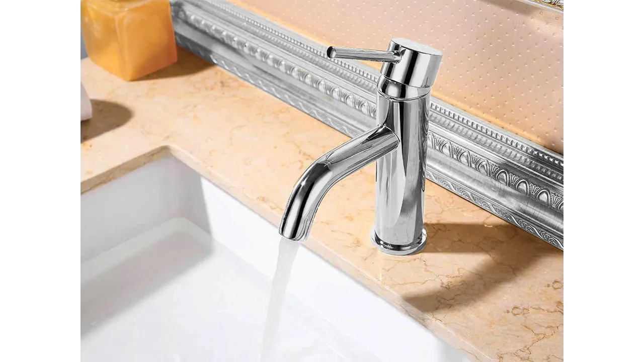 Baterie chiuvetă culoare crom înălțime 16.5 cm material alamă model Lungo Chrome Low [3]