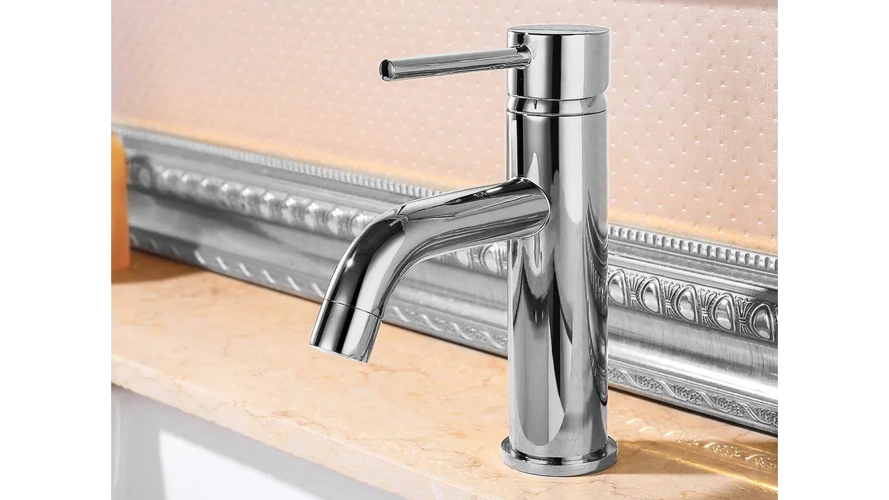 Baterie chiuvetă culoare crom înălțime 16.5 cm material alamă model Lungo Chrome Low [4]