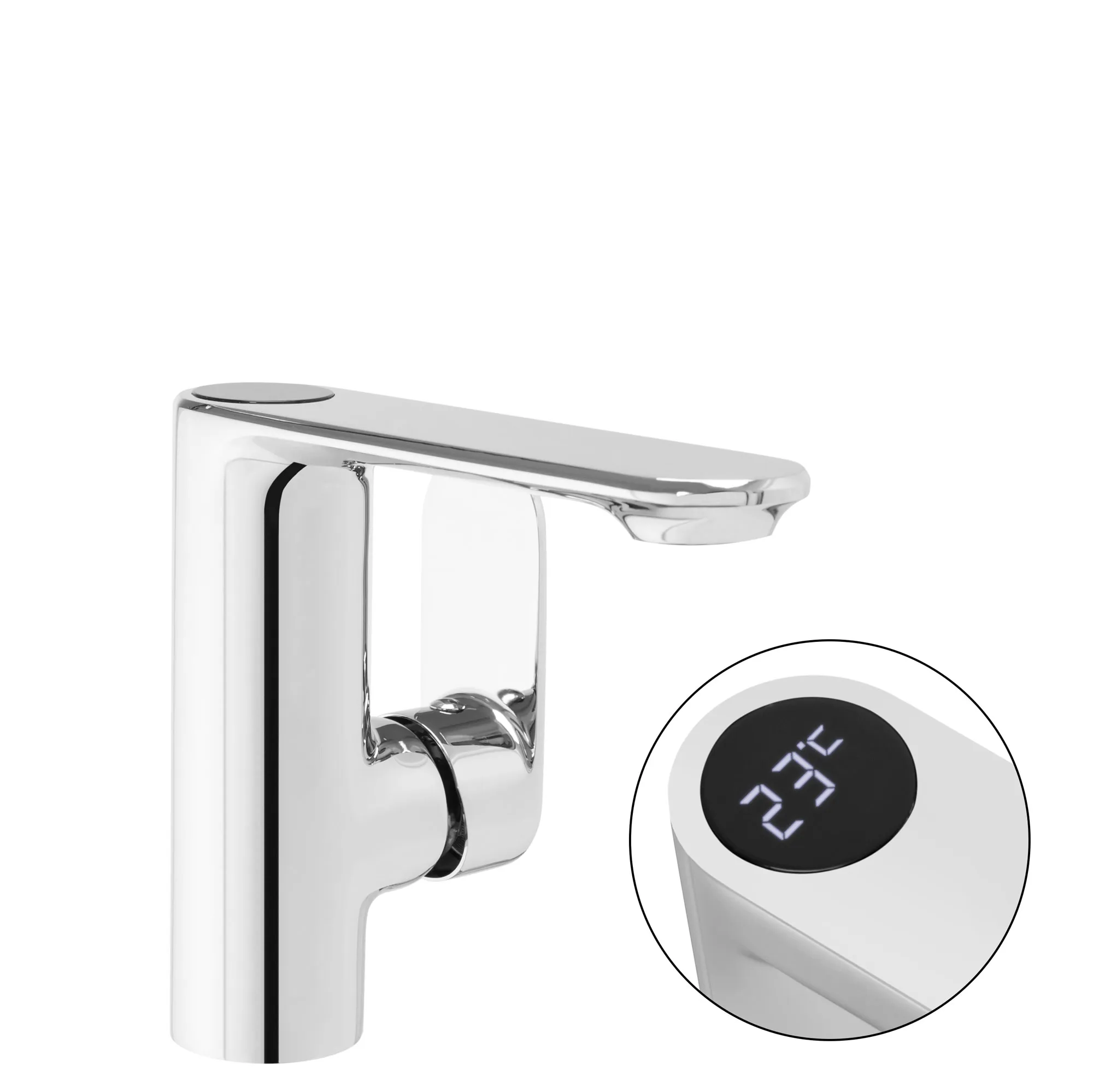 Baterie lavoar culoare crom înălțime 15 cm material alamă model Mils Chrome [2]