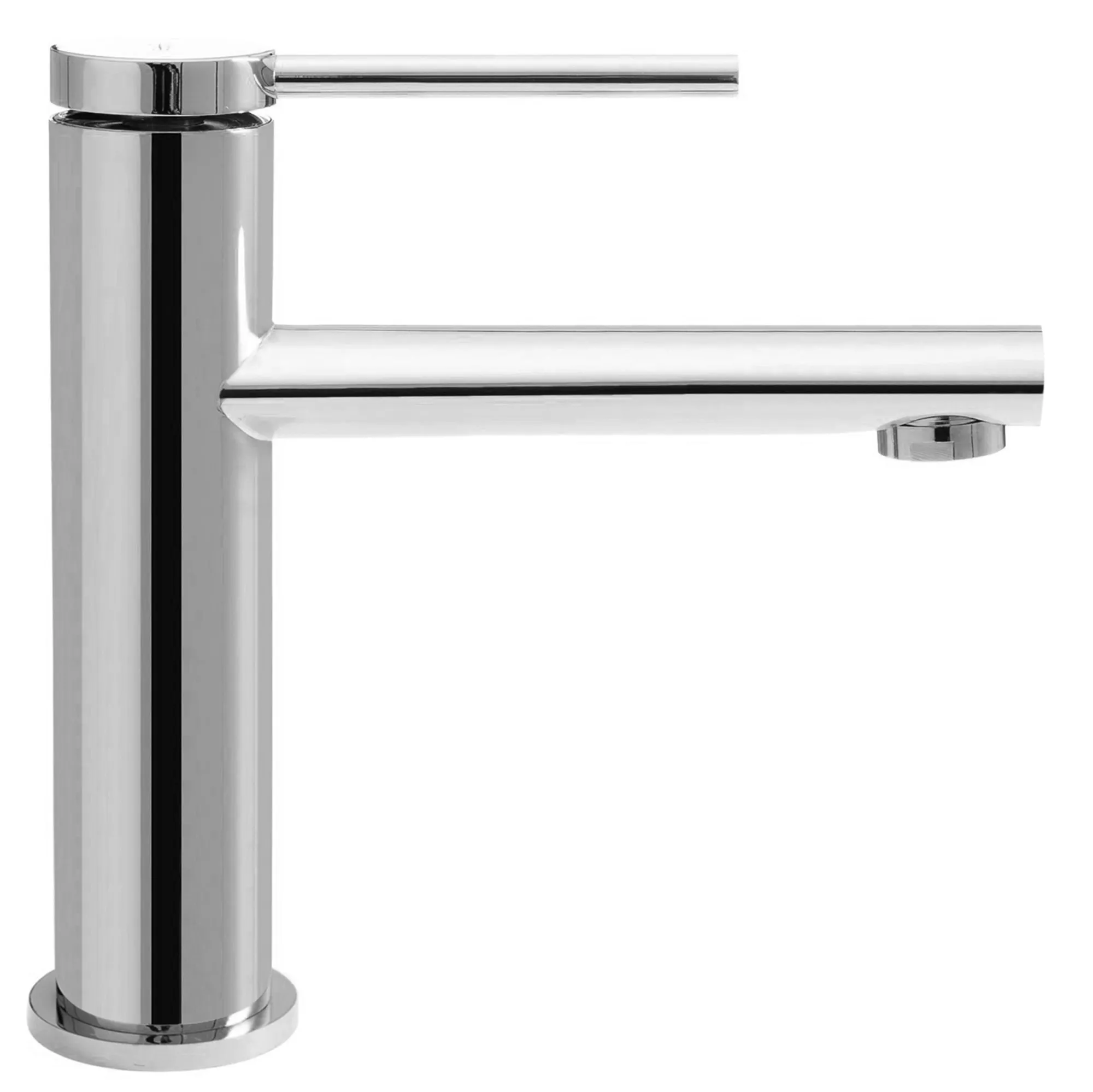Baterie chiuvetă culoare crom înălțime 18 cm material alamă model Oval Chrome Low [2]
