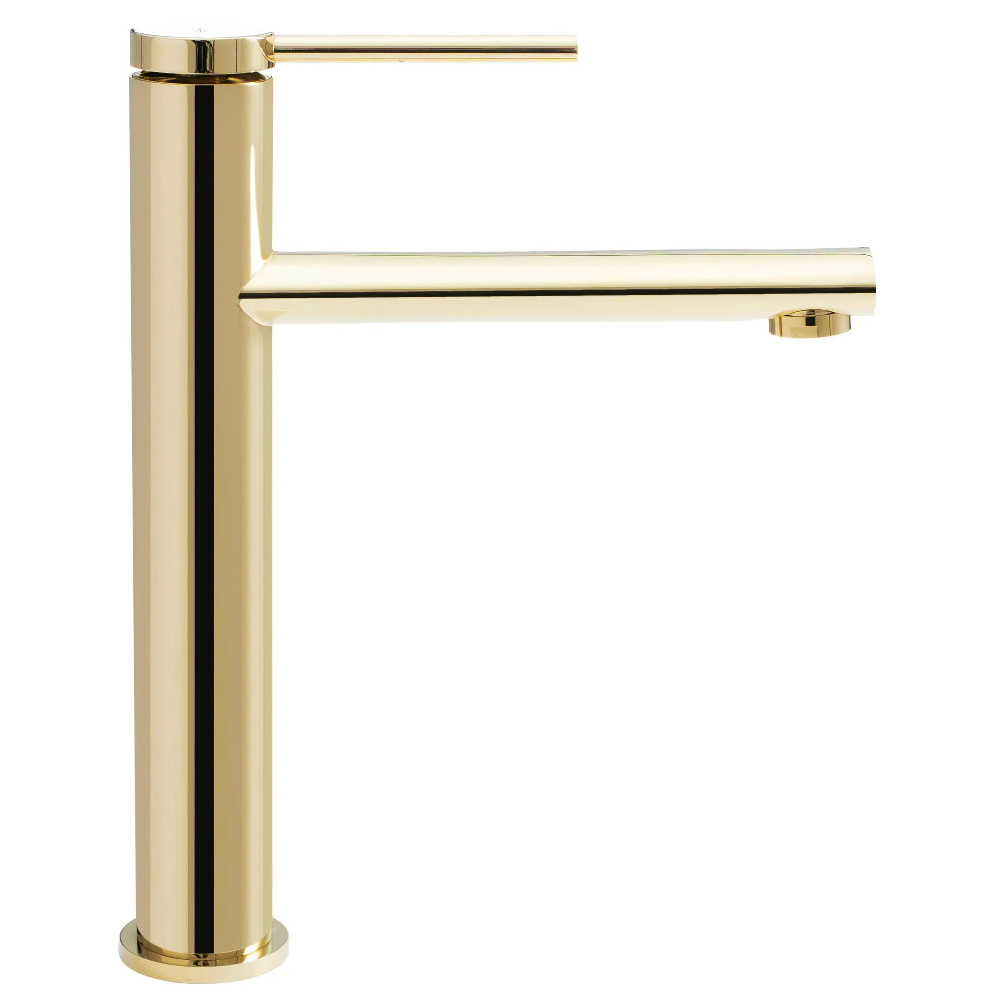 Baterie lavoar culoare auriu înălțime 27 cm material alamă model Oval Gold High [3]