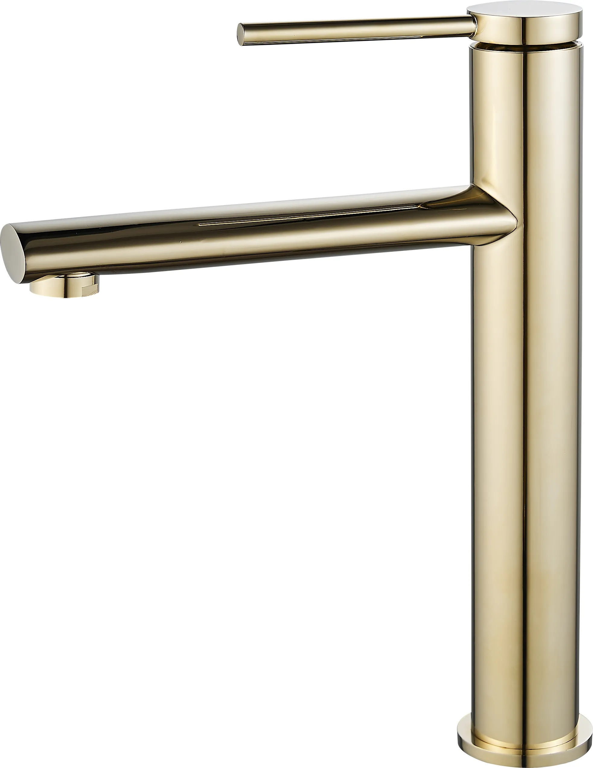 Baterie lavoar culoare auriu înălțime 27 cm material alamă model Oval Gold High [2]