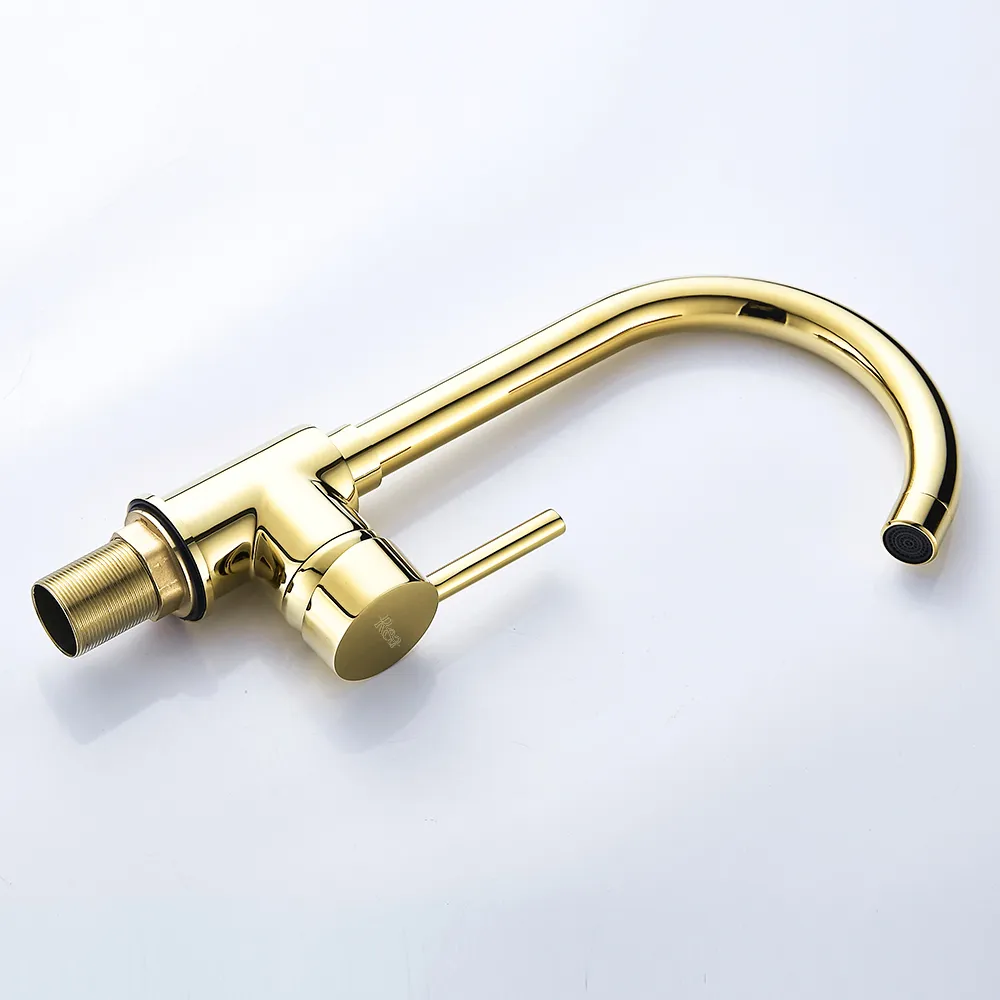 Baterie lavoar culoare auriu înălțime 30 cm material alamă model Talisa Gold High [7]