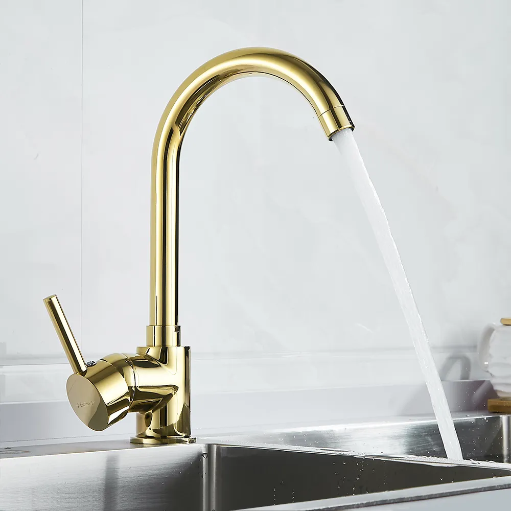 Baterie lavoar culoare auriu înălțime 30 cm material alamă model Talisa Gold High [3]