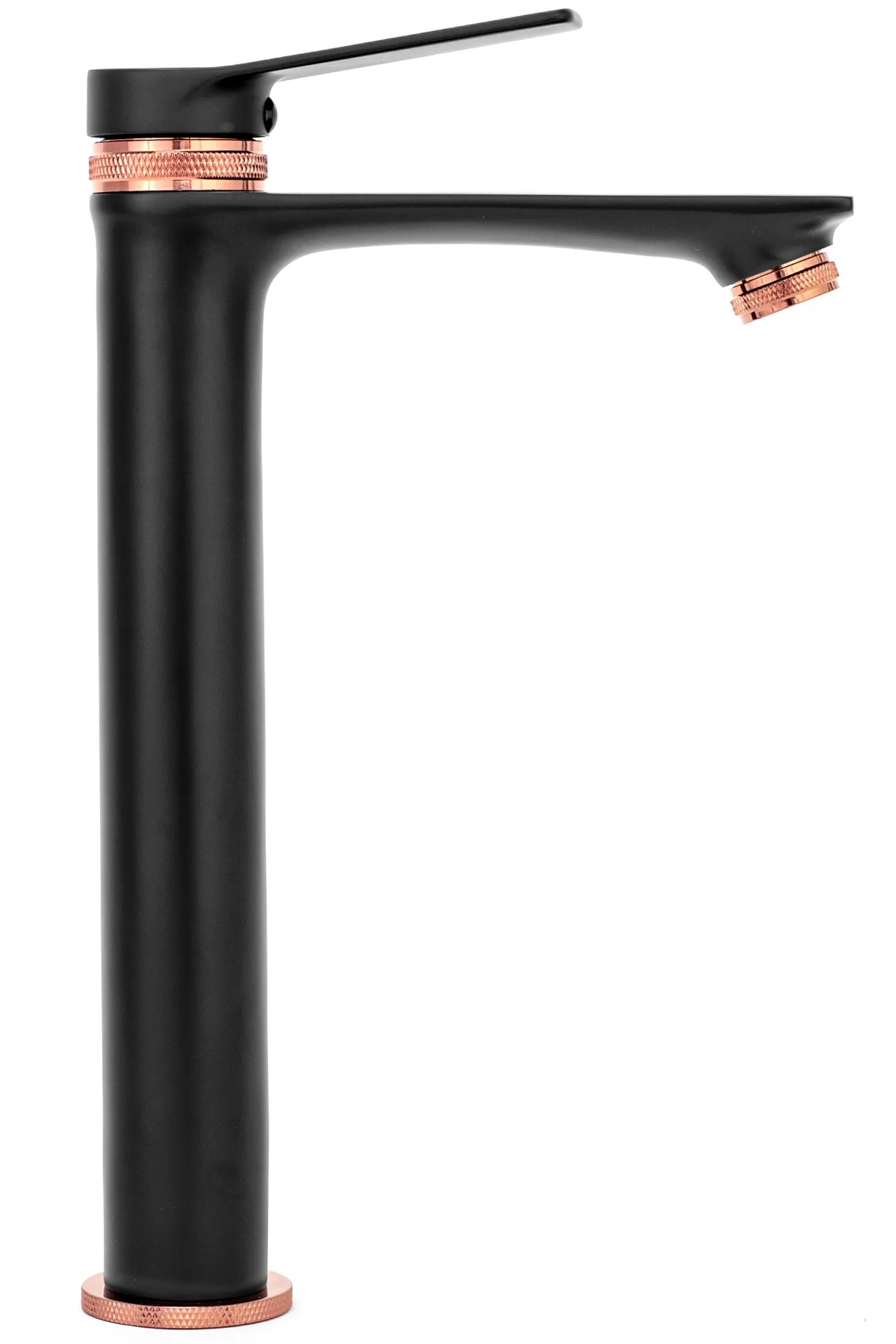 Baterie chiuvetă culoare negru mat înălțime 30.5 cm material alamă model Viral Black/Rose Gold High [2]