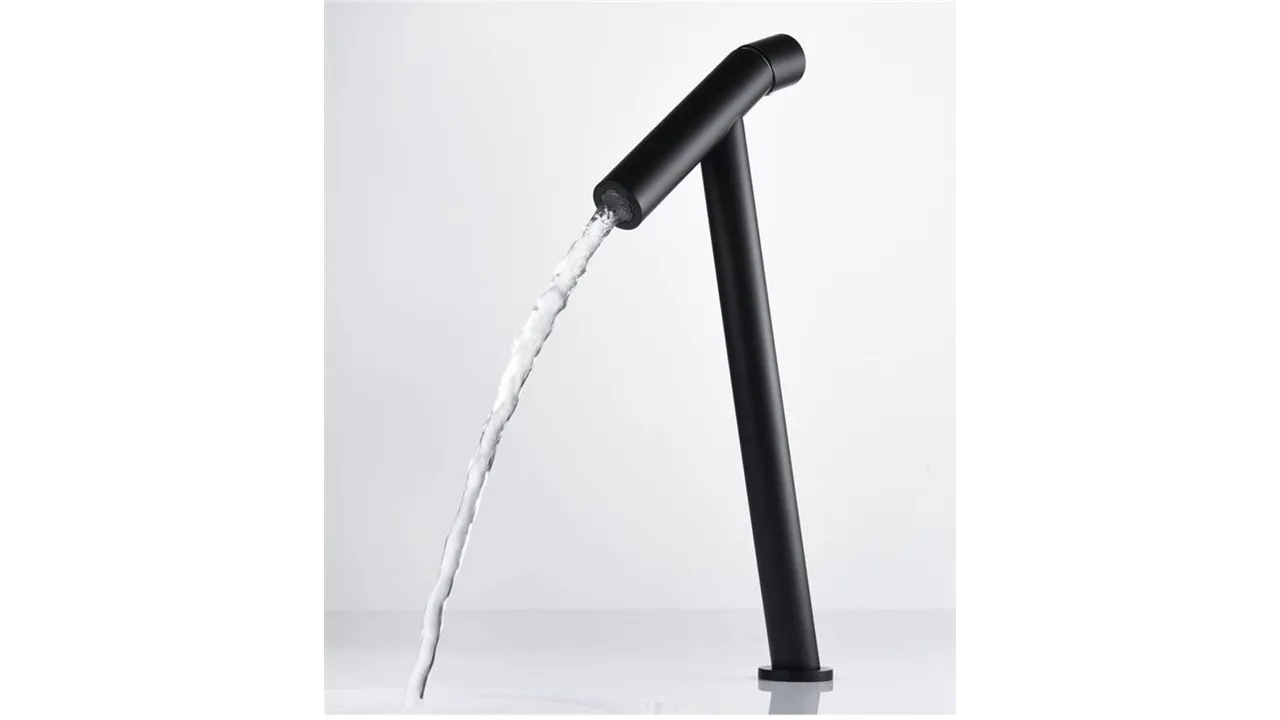 Baterie lavoar culoare neagră înălțime 40.5 cm material alamă model Zen Black [5]