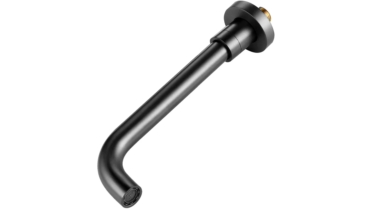 Baterie lavoar culoare negru mat înălțime 11 cm material alamă model inalta Lungo Long Black [8]
