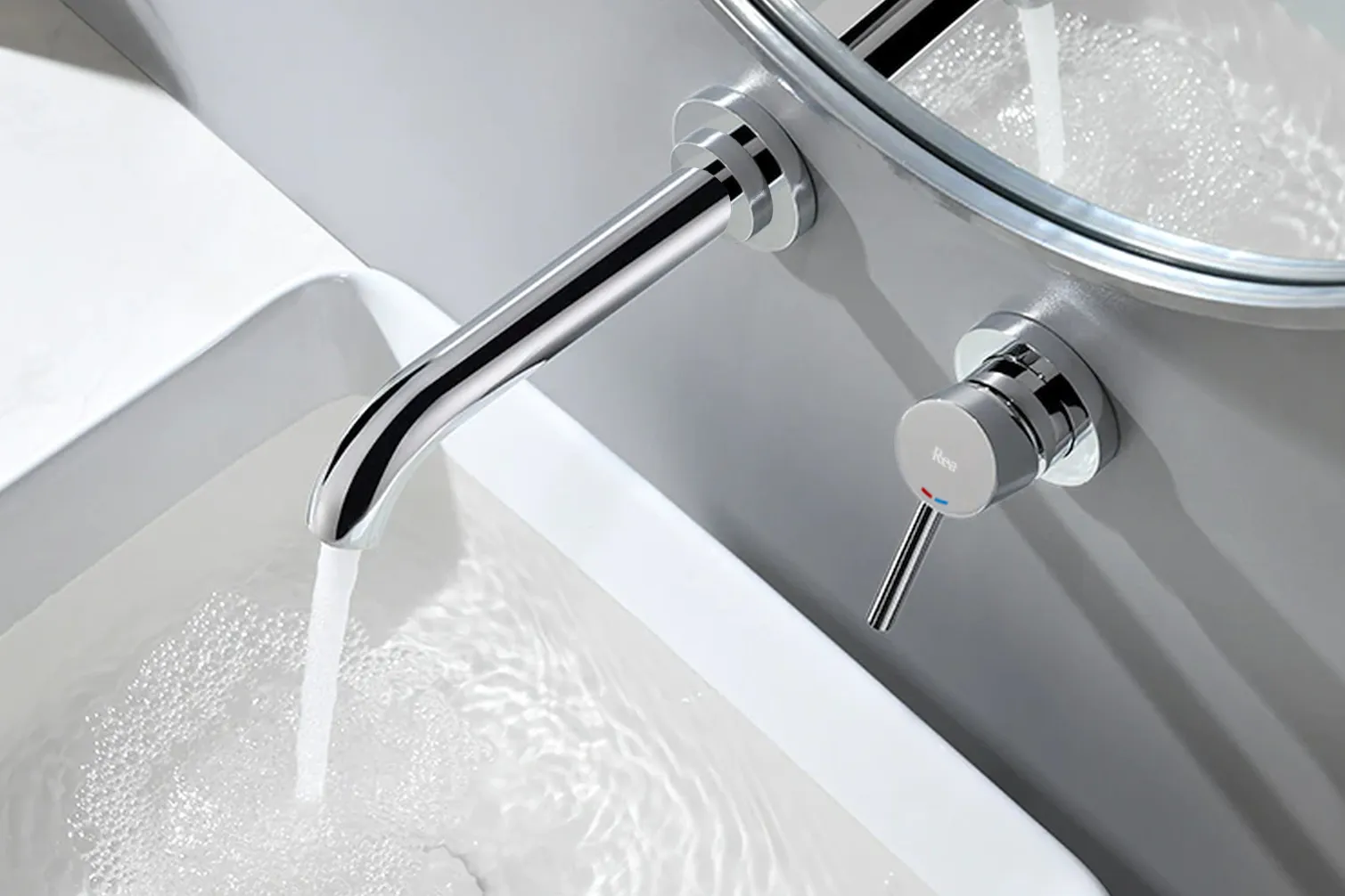 Baterie lavoar culoare crom înălțime 11 cm material alamă model Lungo Long Chrome [6]