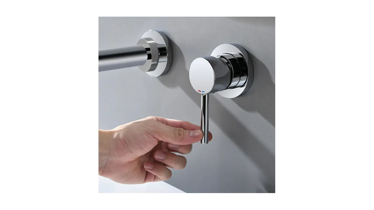 Baterie lavoar culoare crom înălțime 11 cm material alamă model Lungo Long Chrome [7]