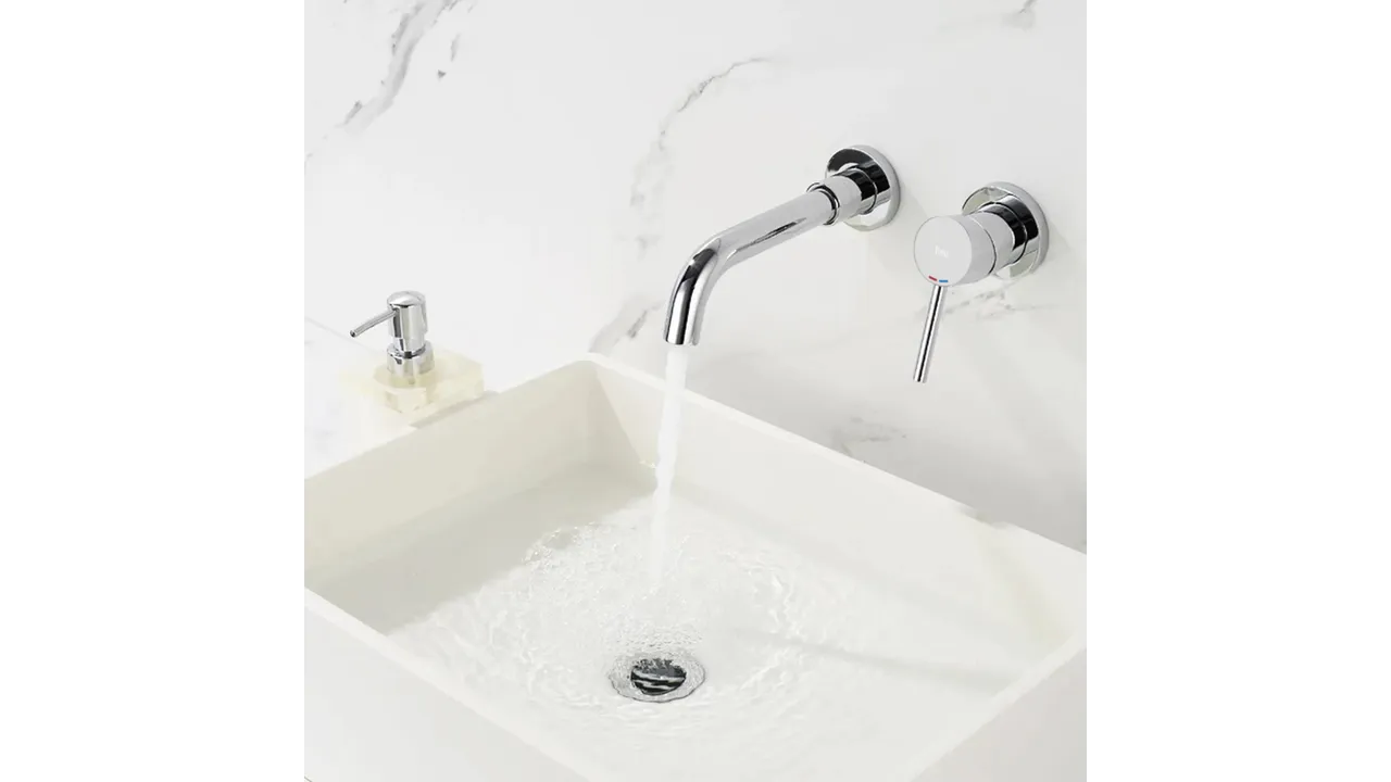Baterie lavoar culoare crom înălțime 11 cm material alamă model Lungo Long Chrome [4]