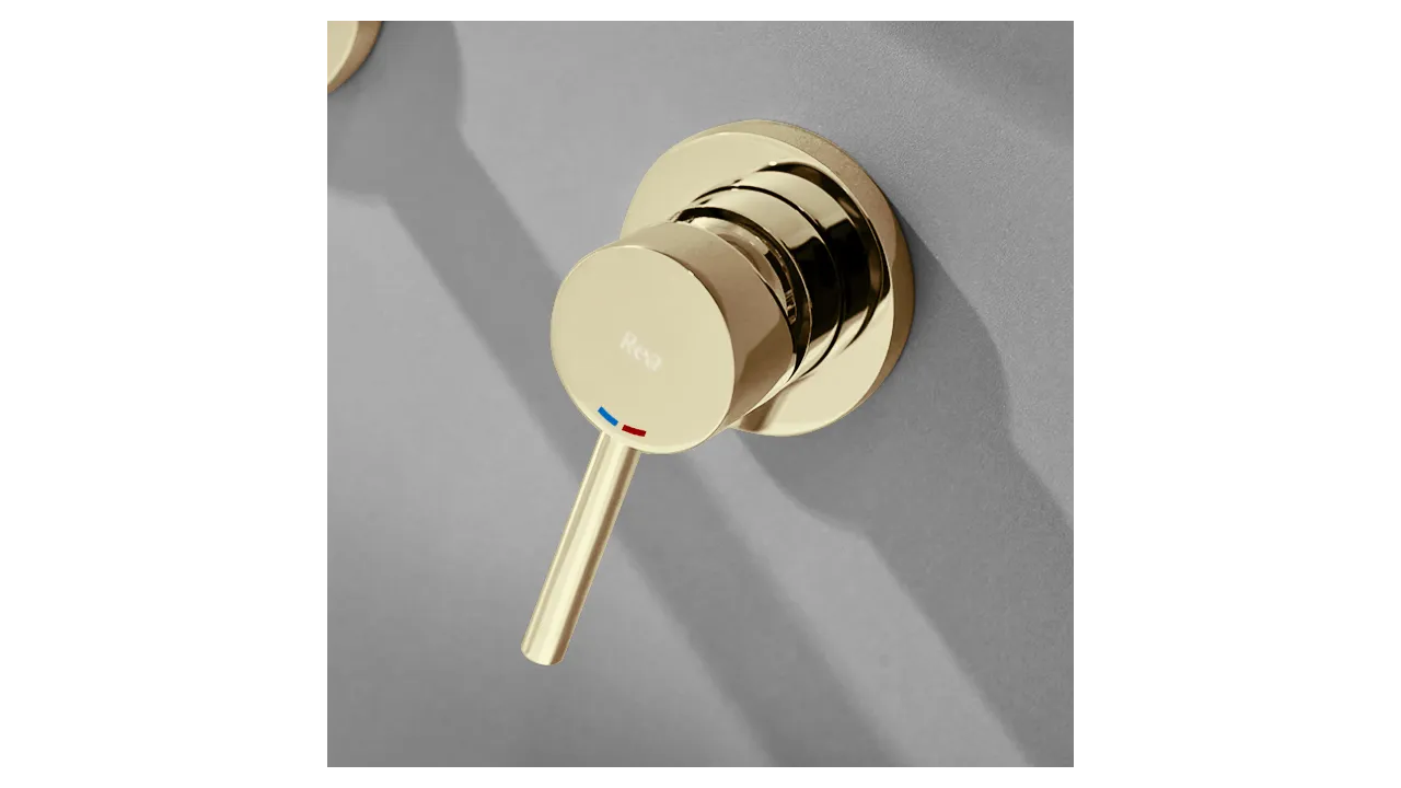 Baterie chiuvetă culoare auriu înălțime 11 cm material alamă model Lungo Long Gold [7]