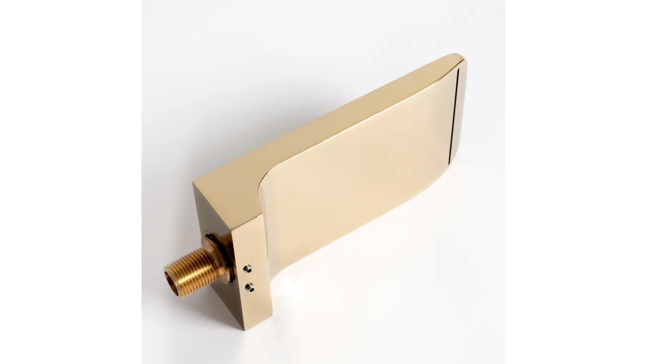 Baterie lavoar culoare auriu înălțime 10 cm material alamă model Mason Gold [4]