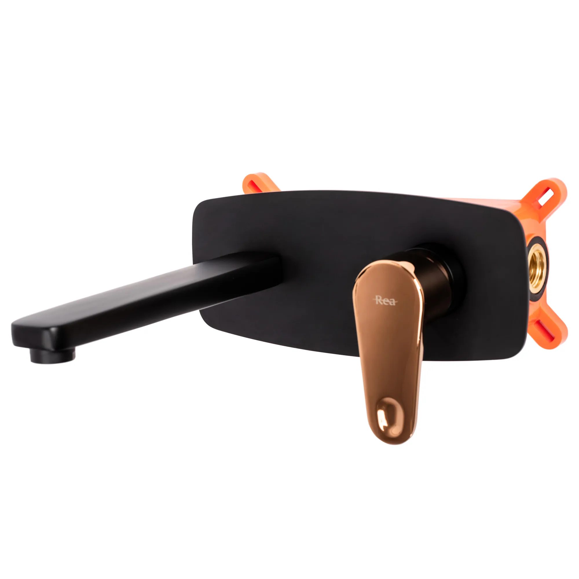 Baterie chiuvetă culoare neagră înălțime 10 cm material alamă model inalta Mild Black Rose Gold [3]
