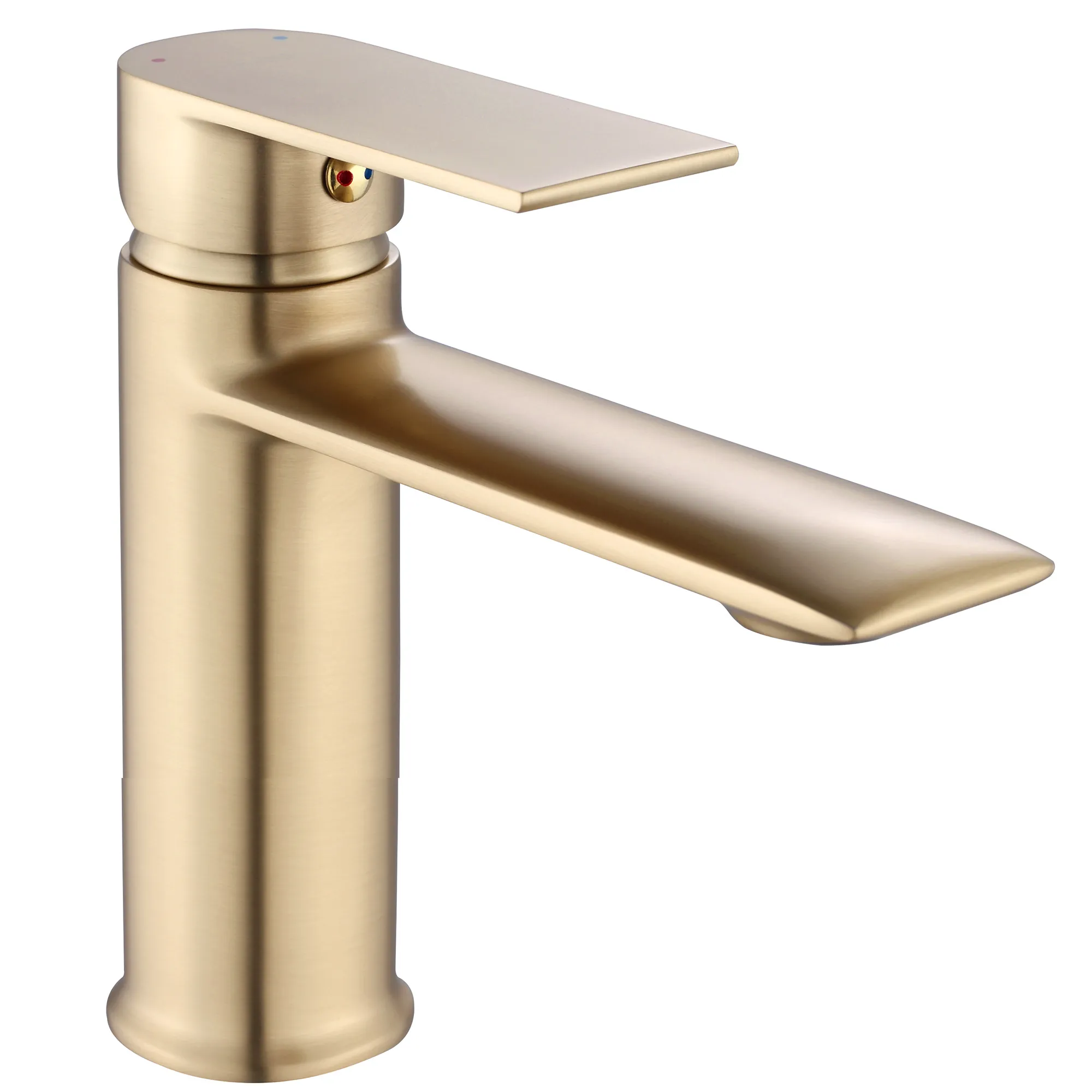 Baterie lavoar culoare auriu periat înălțime 16 cm material alamă model Veneta Brushed Gold Low [1]