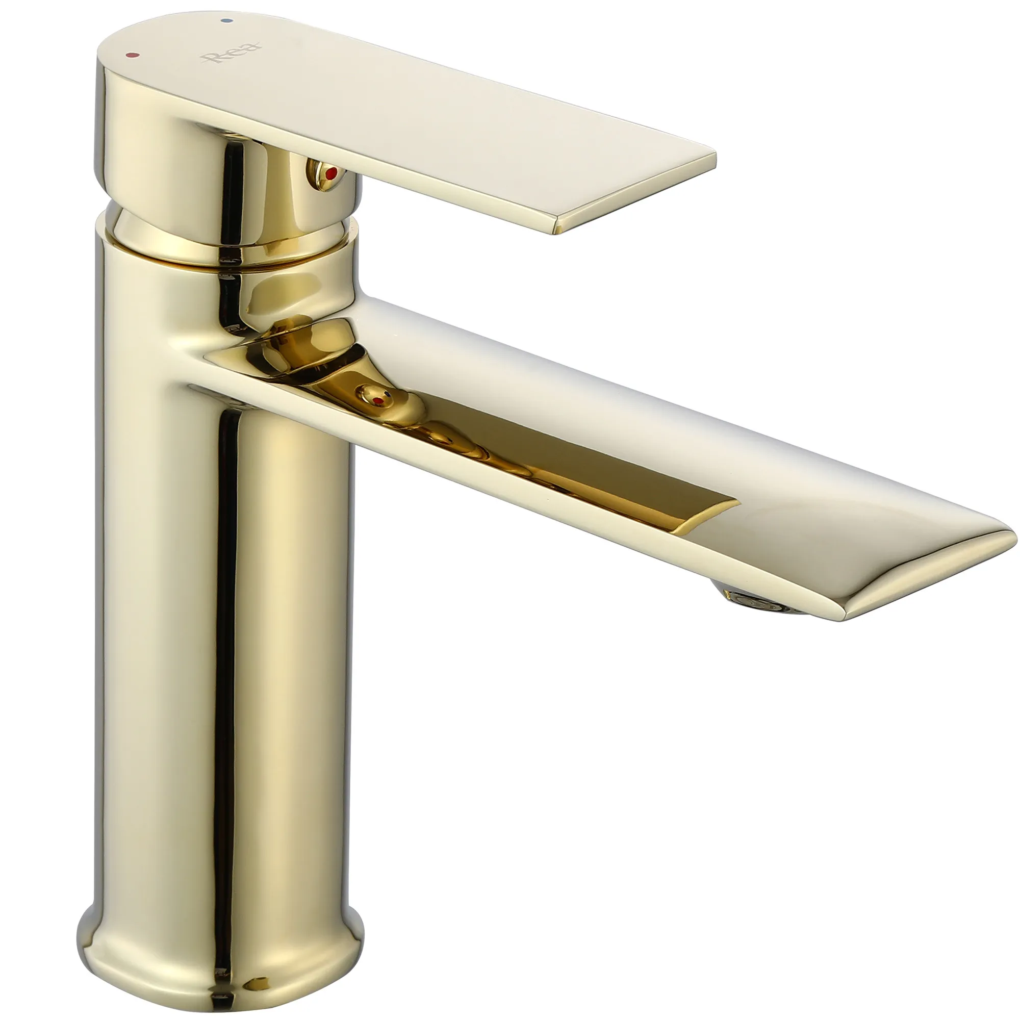 Baterie lavoar culoare auriu înălțime 16 cm material alamă model Veneta Gold Low [1]