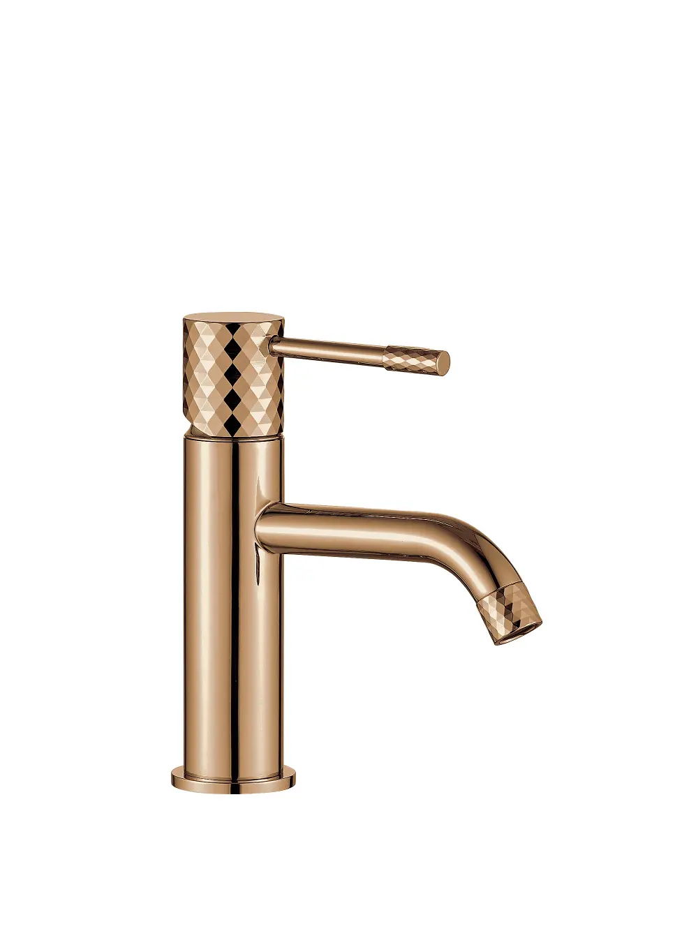 Baterie lavoar culoare cupru lucios înălțime 19 cm model Lungo Diamond Copper Low [1]