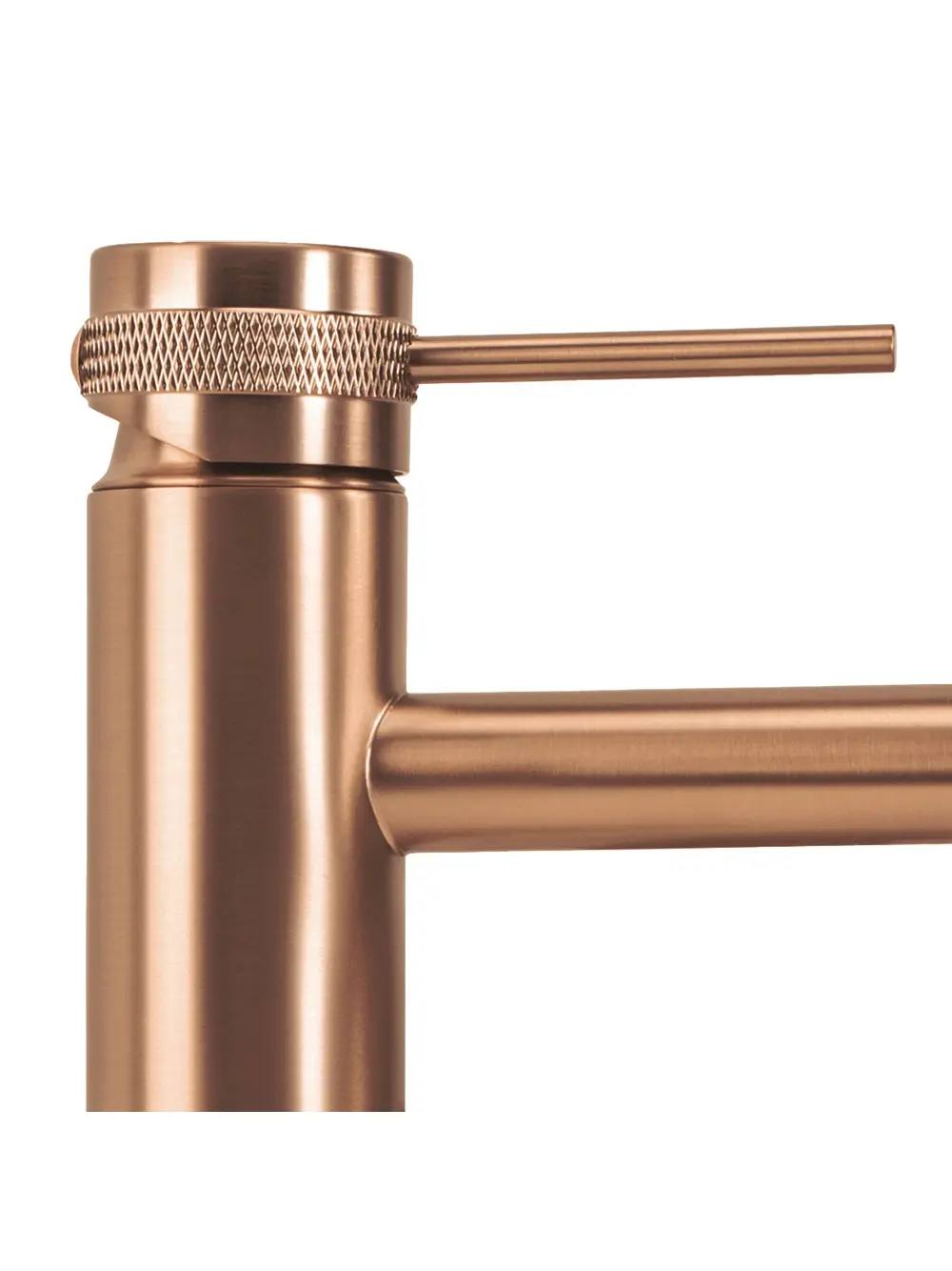 Baterie lavoar finisaj cupru periat înălțime 16.5 cm material alamă model Lungo Grip Brushed Copper Low [3]