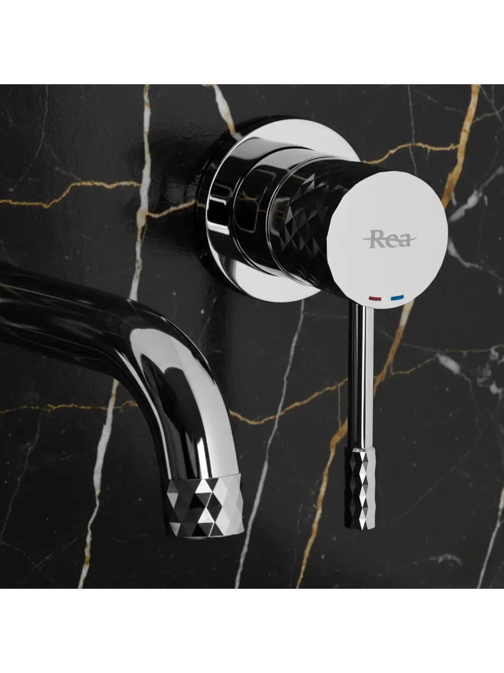 Baterie lavoar încastrată finisaj crom lucios model Lungo Diamond Chrom [2]