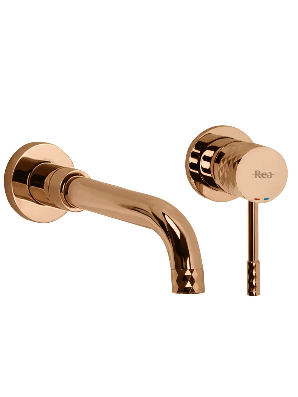 Baterie lavoar încastrată finisaj cupru lucios model Lungo Diamond Copper [1]