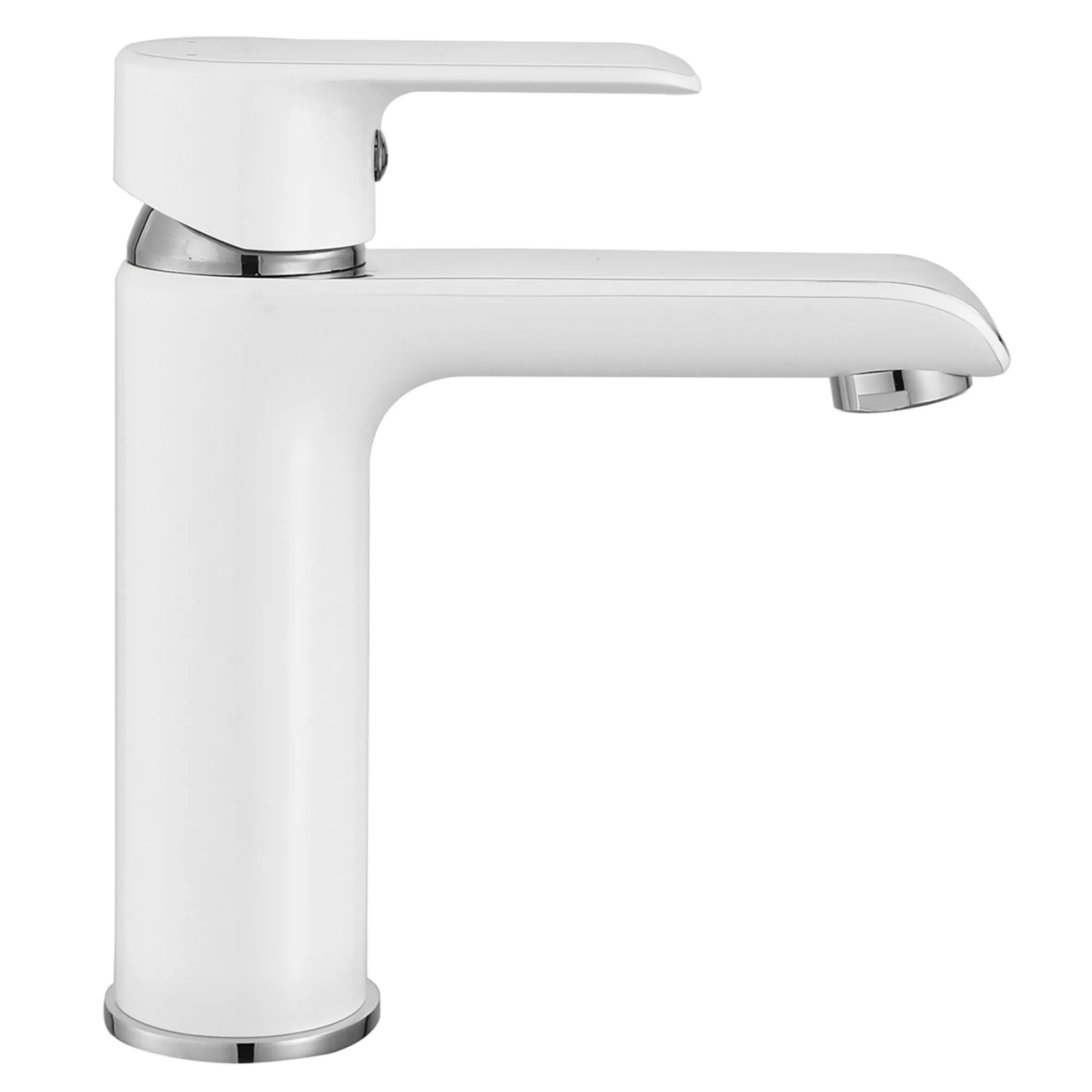 Baterie lavoar culoare albă înălțime 17 cm material alamă model Bloom White/Chrome Low [2]