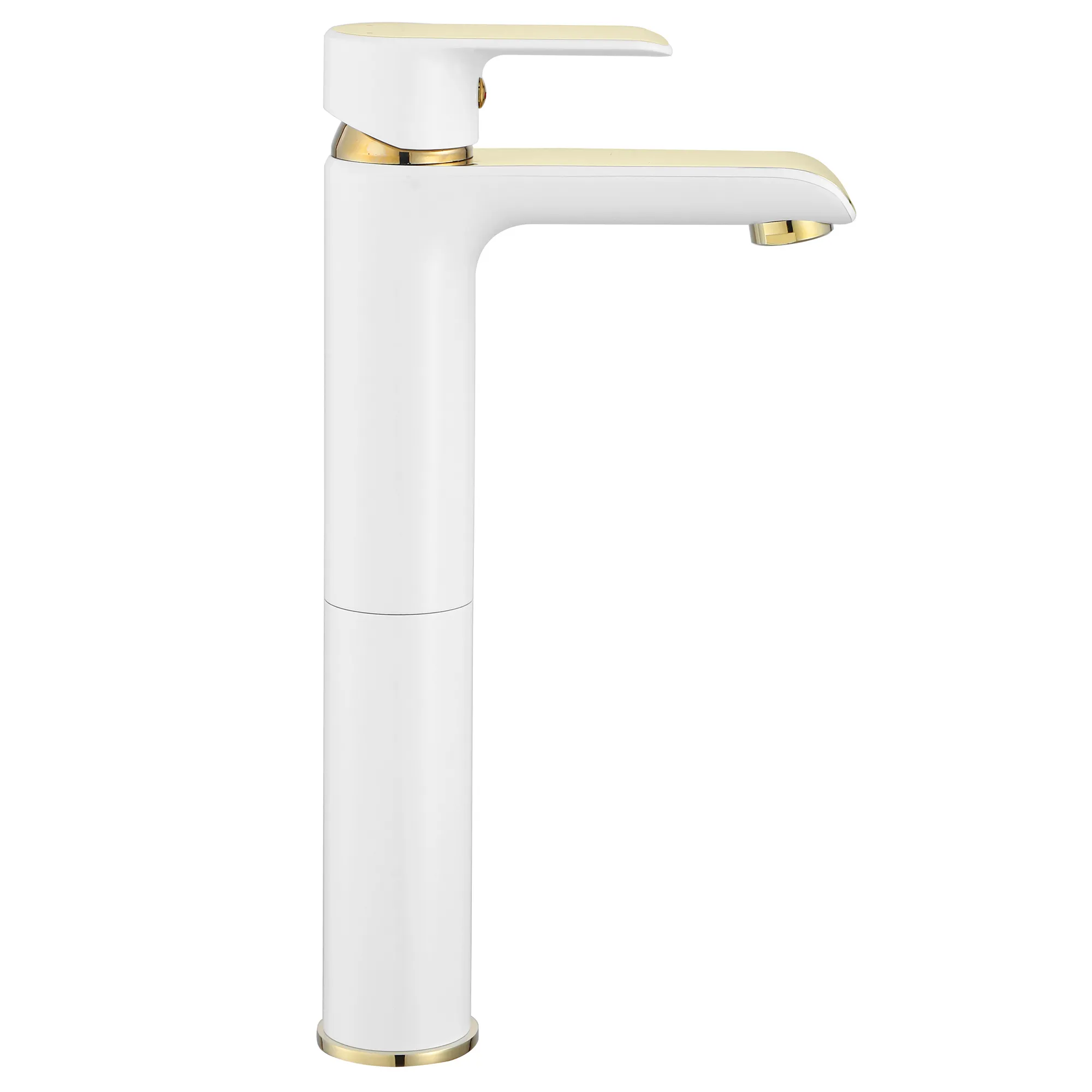 Baterie chiuvetă culoare albă înălțime 30 cm material alamă model Bloom White/Gold High [2]