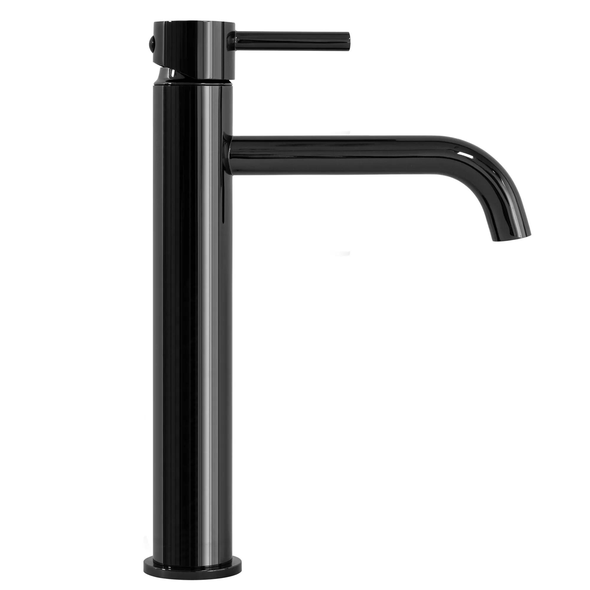 Baterie lavoar culoare negru metalic înălțime 28 cm material alamă model Lungo Black Metalic High [3]
