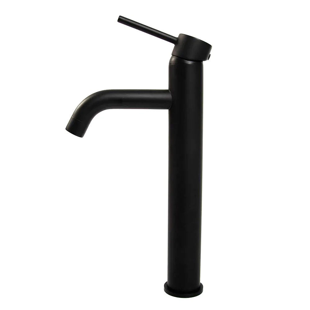 Baterie chiuvetă culoare neagră înălțime 28 cm material alamă model Lungo Black High [4]