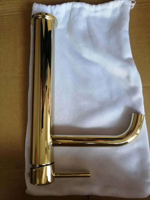 Baterie chiuvetă culoare auriu înălțime 28 cm material alamă model Lungo Gold High [4]
