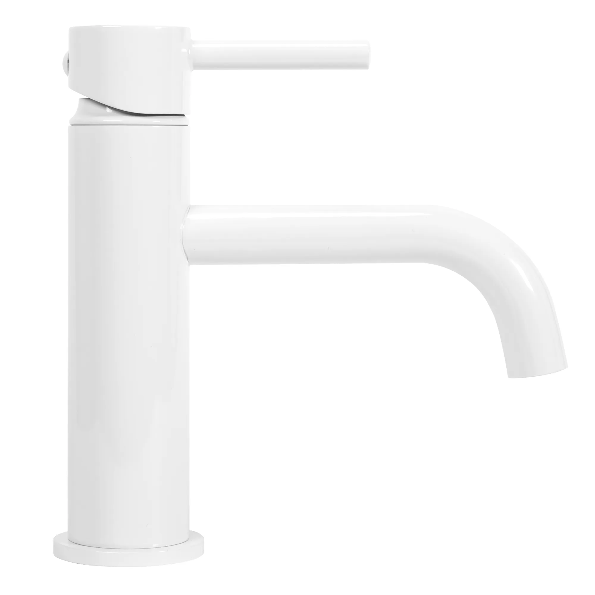 Baterie chiuvetă culoare albă înălțime 17 cm material alamă model Lungo White Low [3]