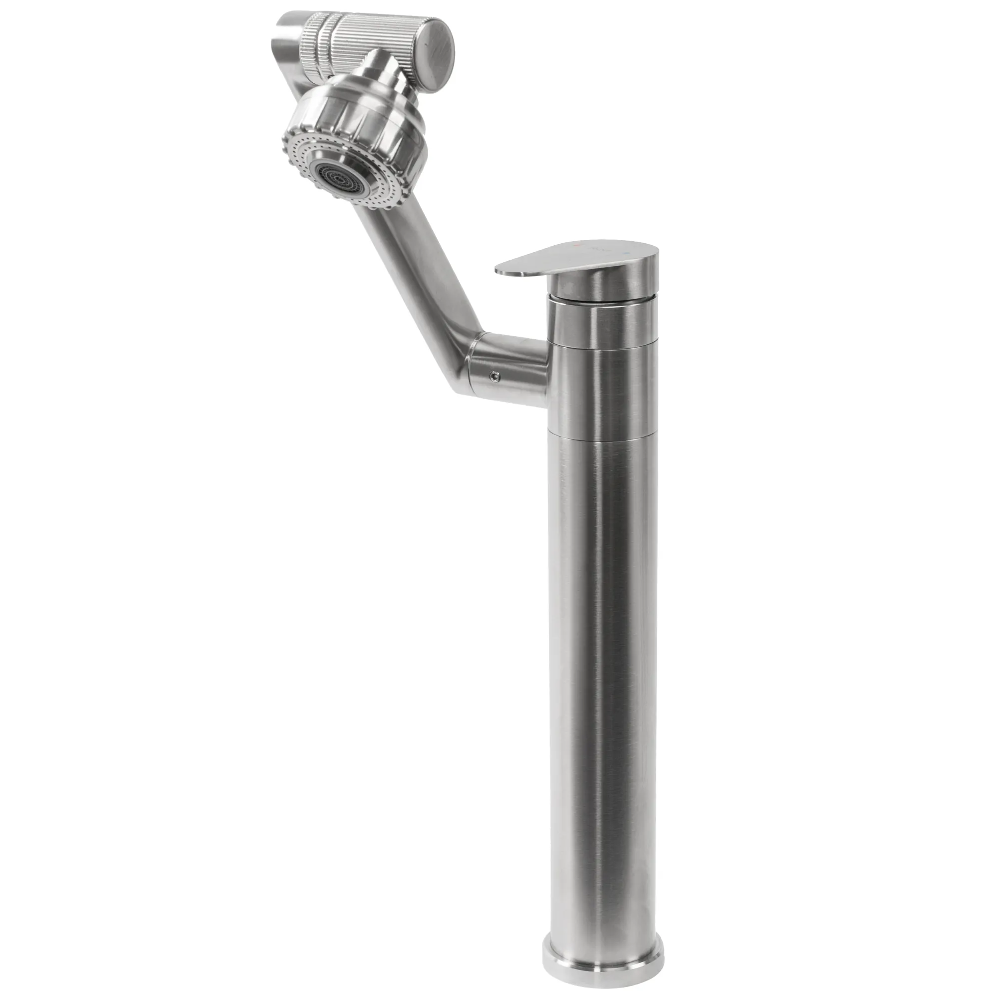 Baterie lavoar culoare crom înălțime 31 cm material alamă model Paco Chrome Brushed High [5]