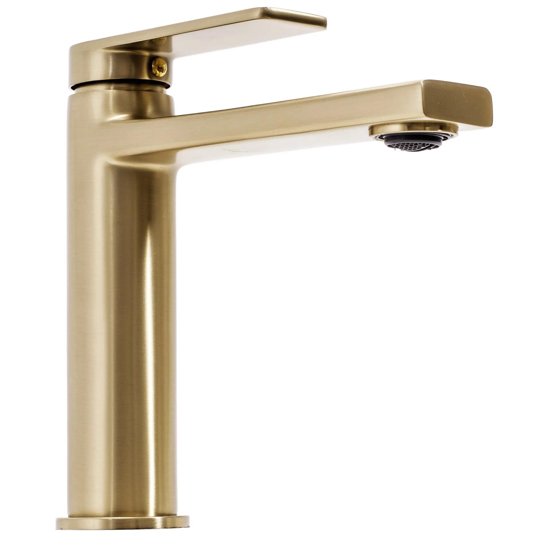 Baterie lavoar culoare auriu periat înălțime 16.5 cm material alamă model Verso Gold Low Brushed [2]