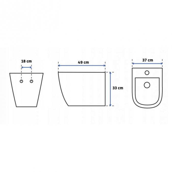 Bideu suspendabil culoare alb model Carlo Mini White - Rea [7]