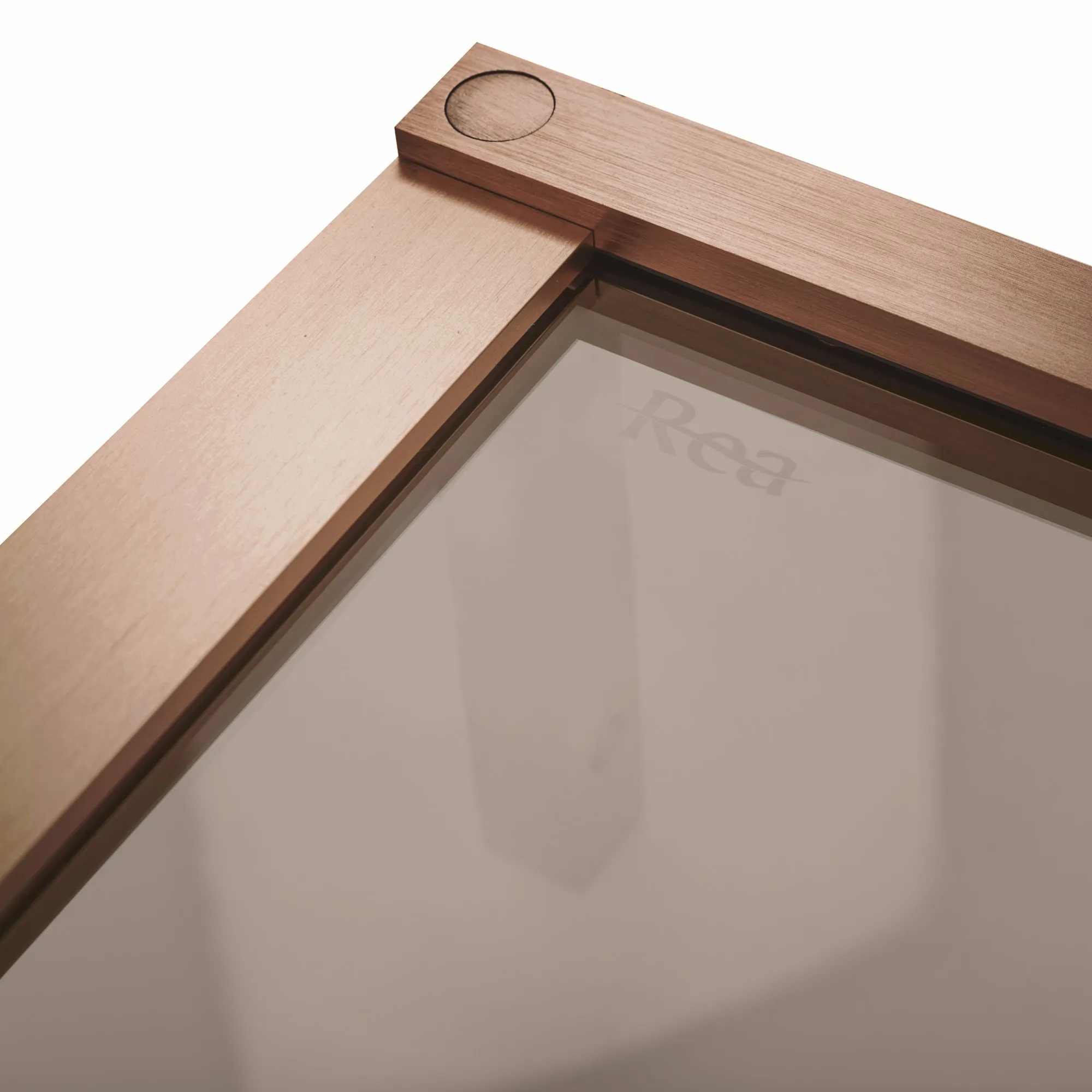 Cabină de duș batantă mărime 100x100 culoare cupru periat sticlă fumurie model Hugo Double Copper Brush [3]